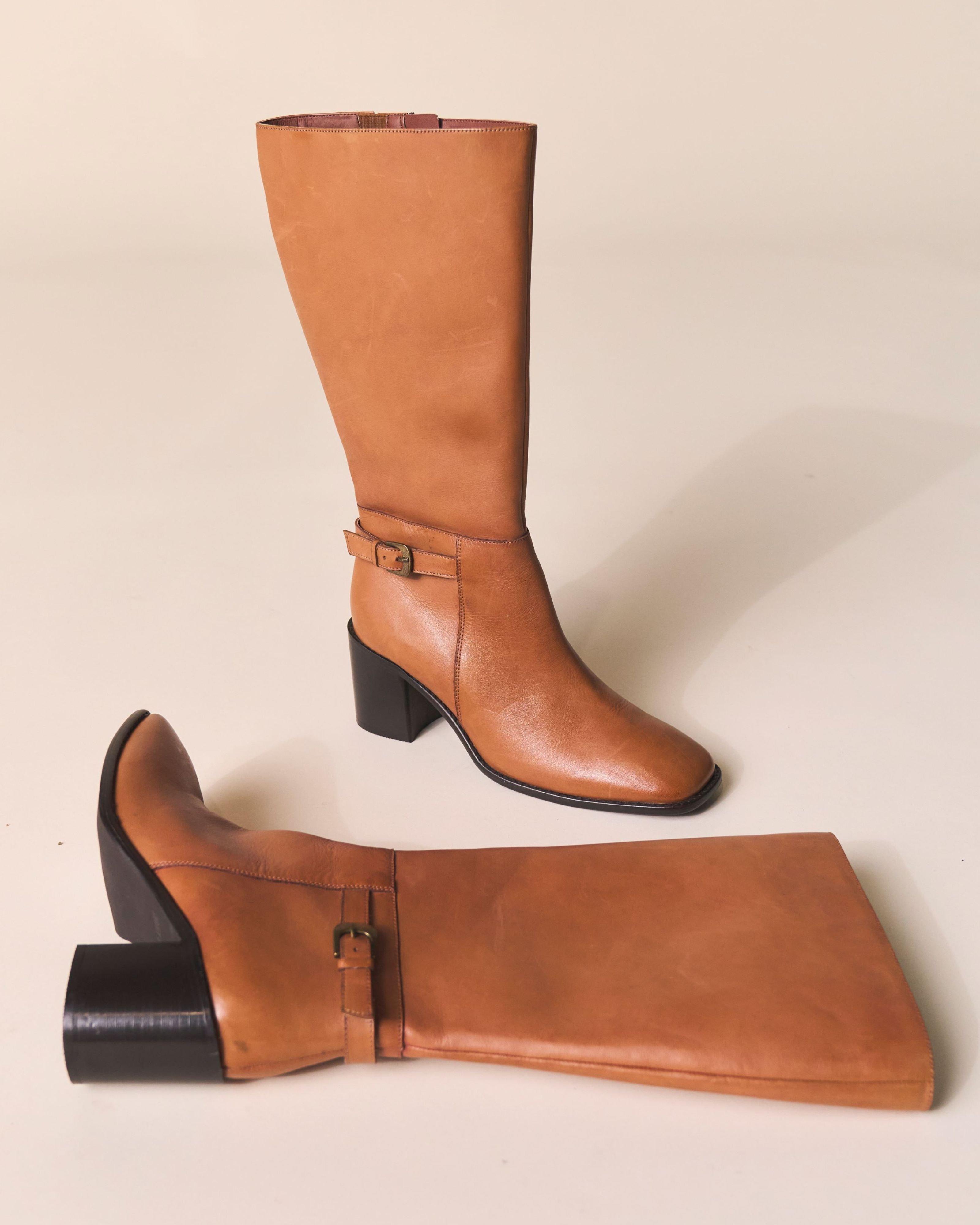 Women’s Dalilah Tall Leather Boot -  Tan