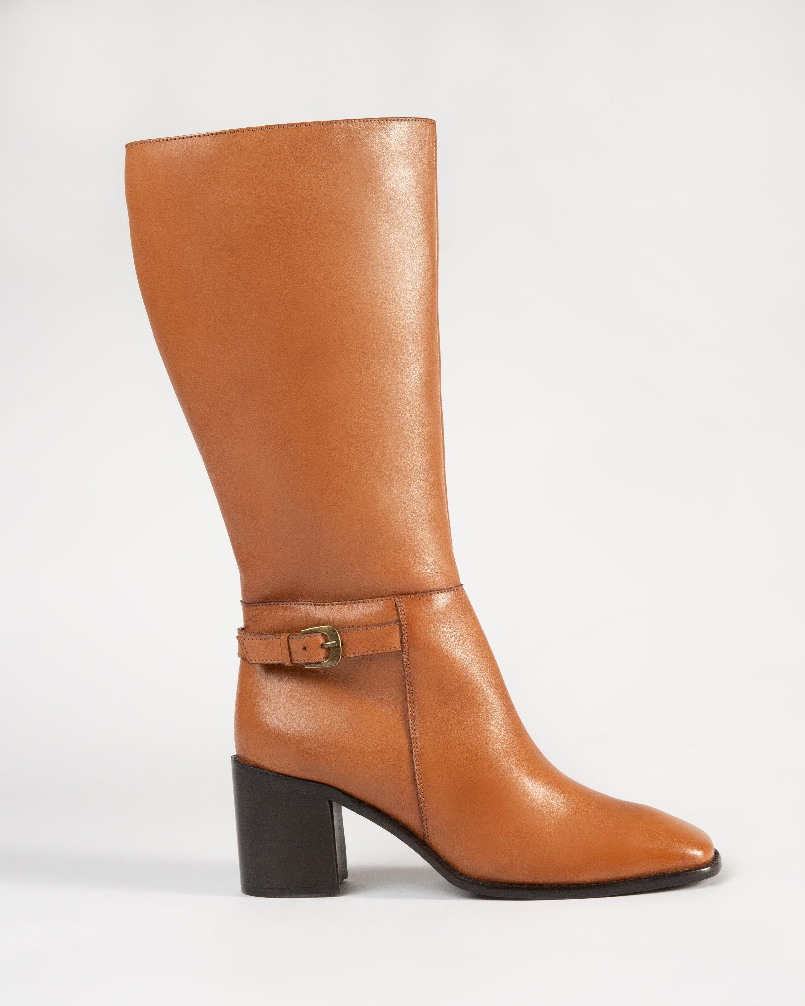 Women’s Dalilah Tall Leather Boot -  Tan