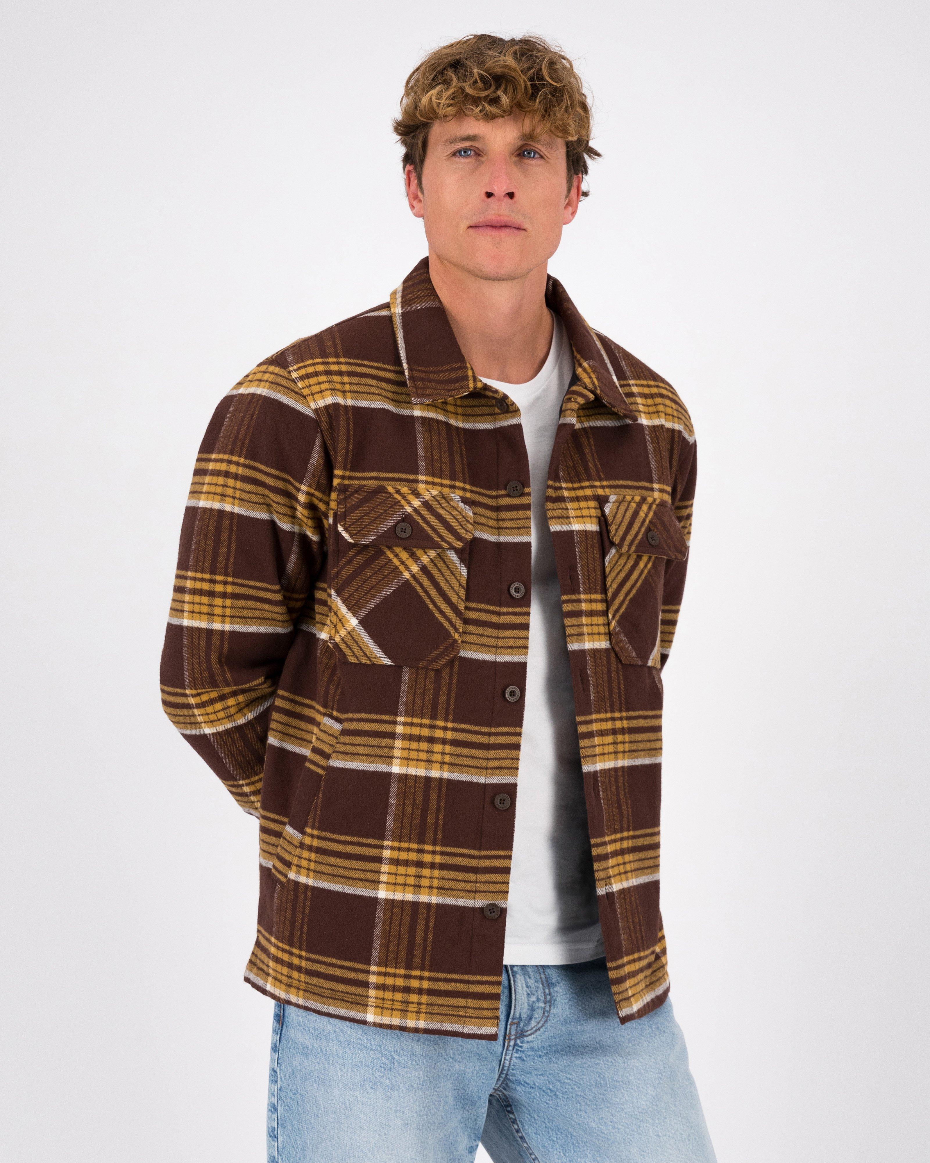 Men’s Selo Padded Shacket  -  Brown