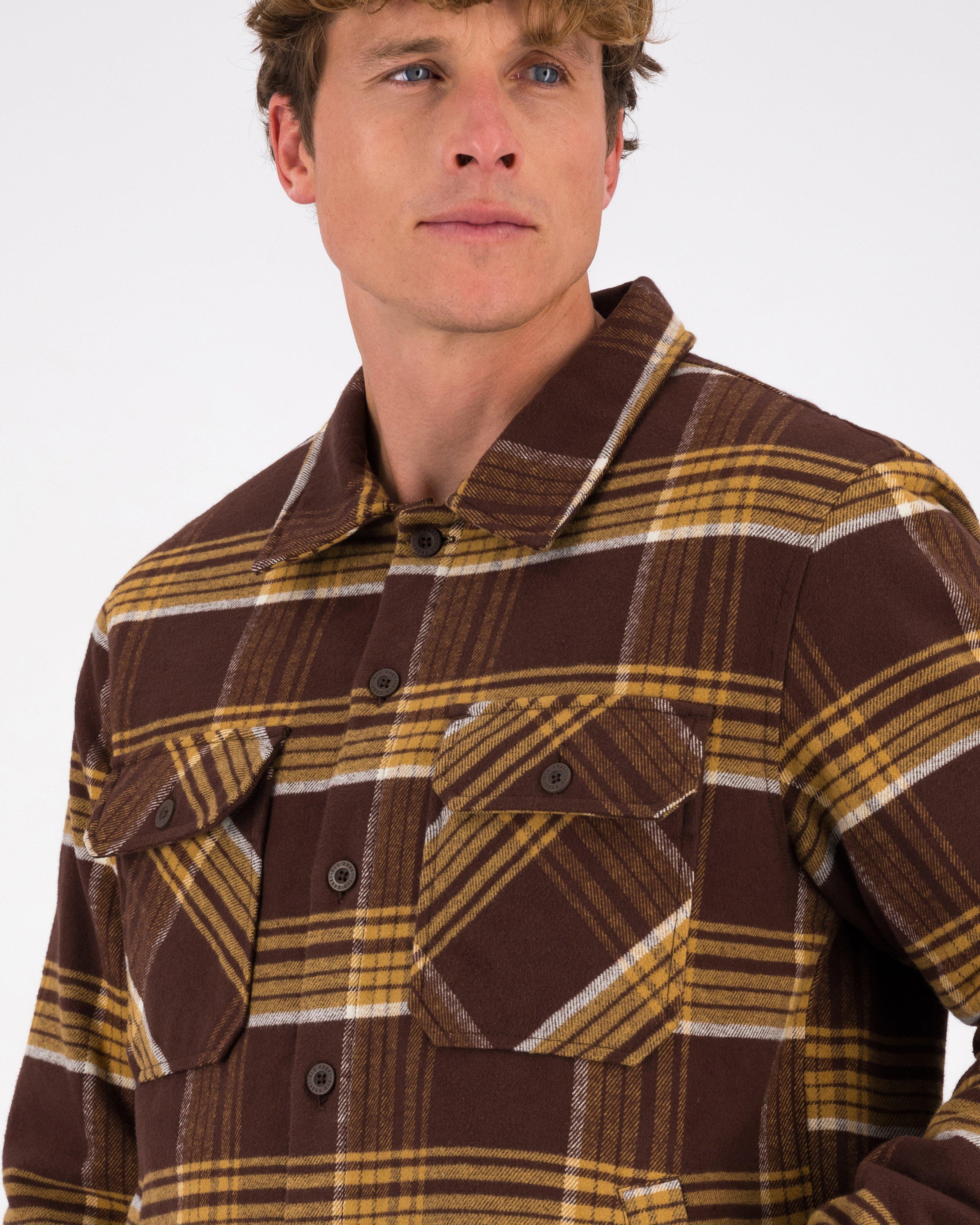 Men’s Selo Padded Shacket  -  Brown