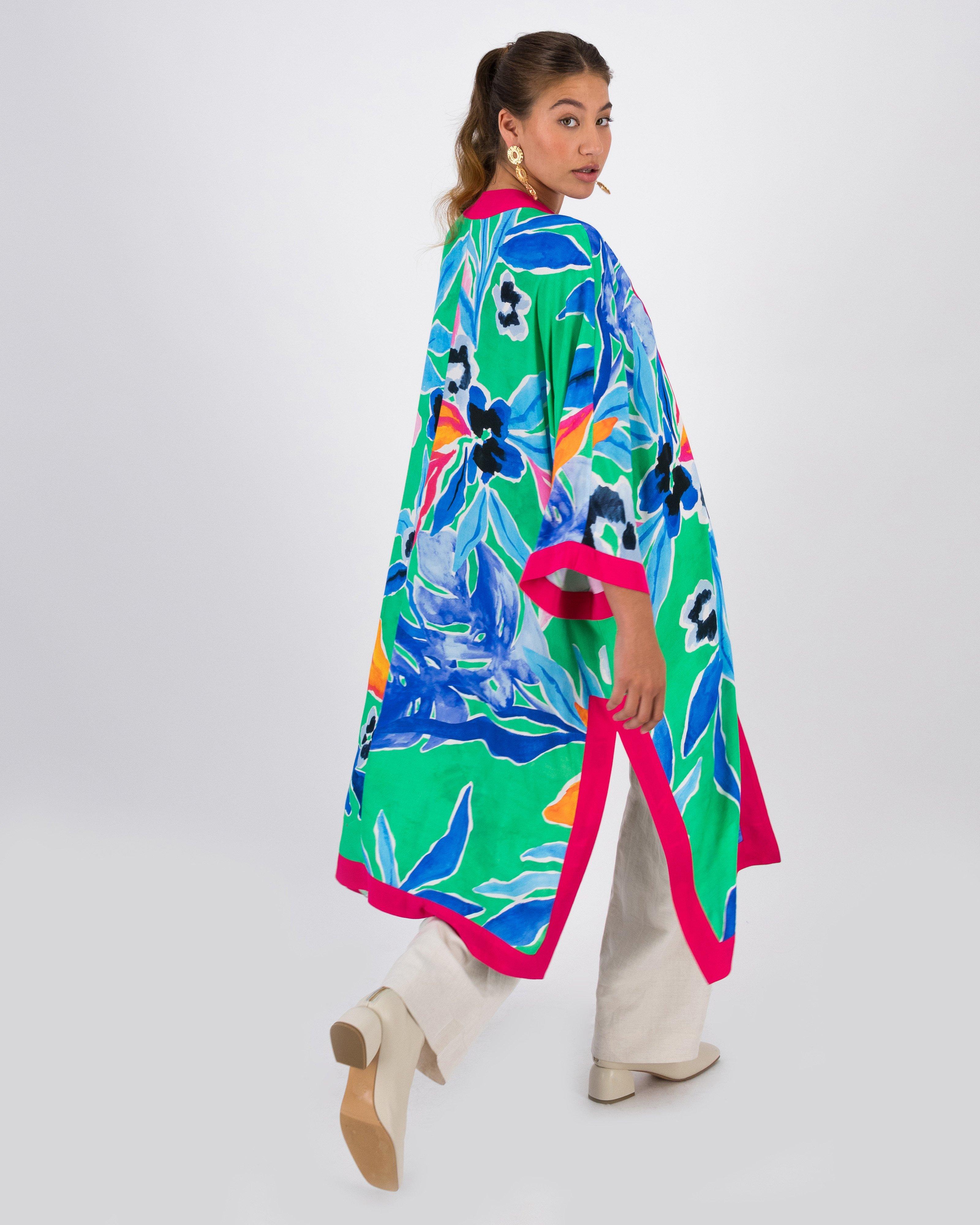 Sameera Long Floral Kimono -  Assorted