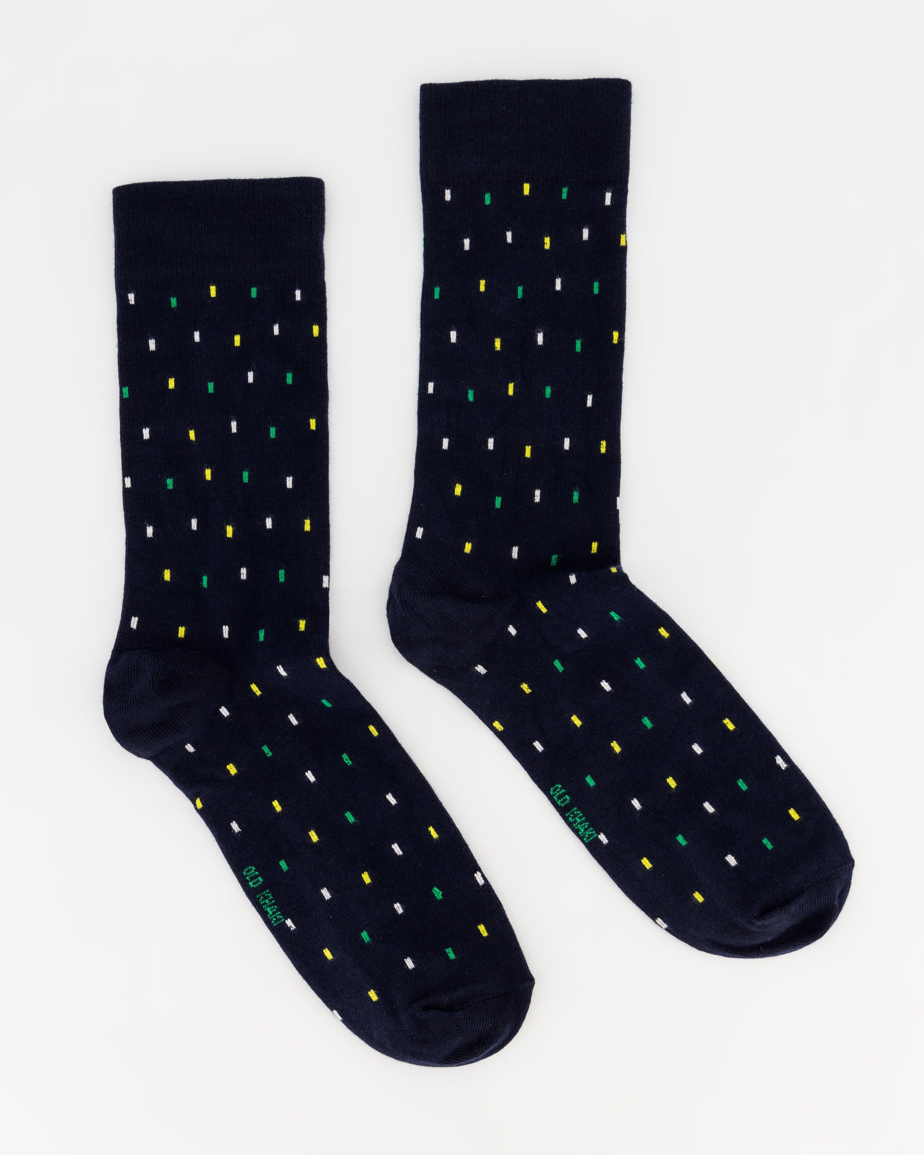 Men’s Myles Dot Socks  -  Black