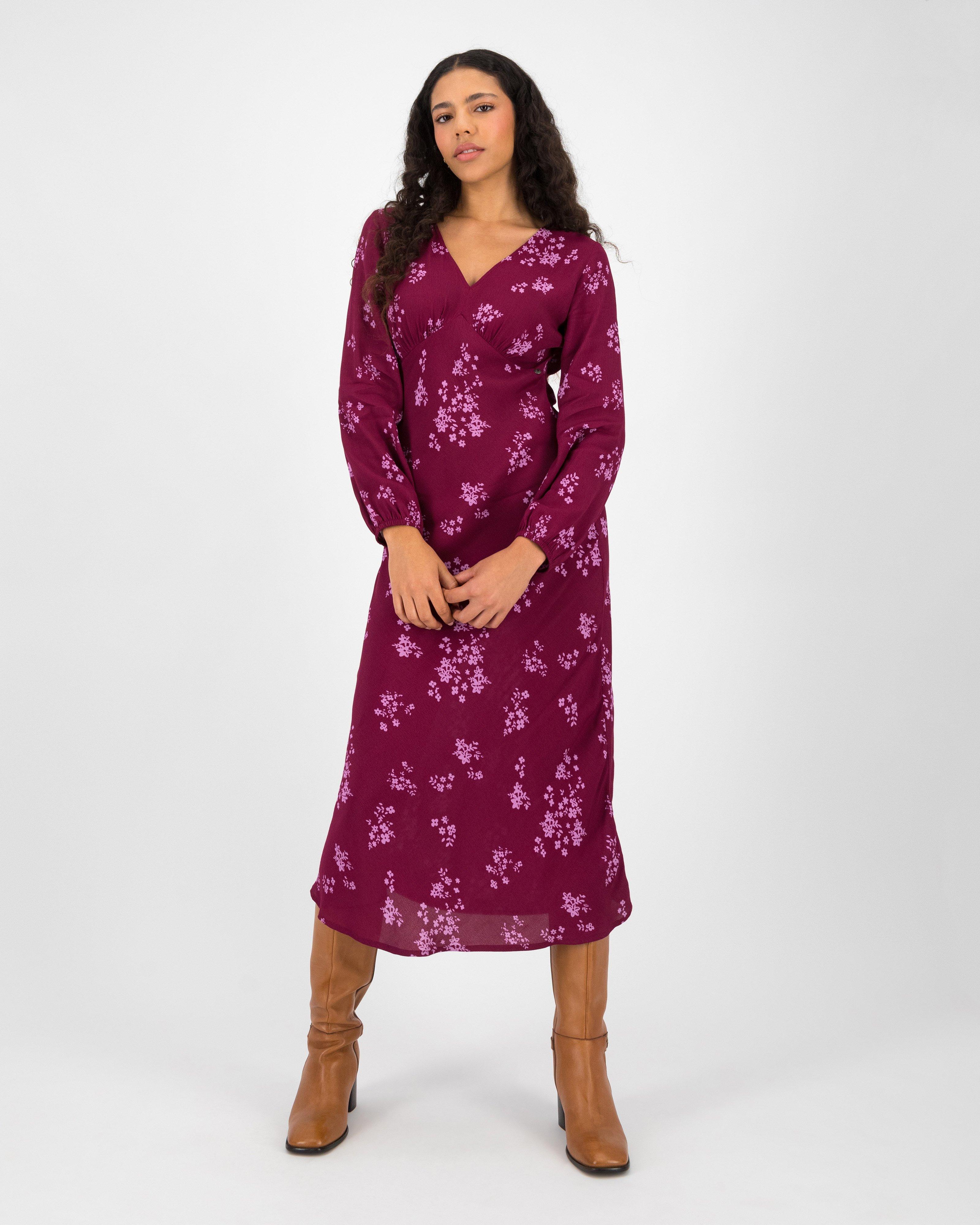 Women’s Stella Tea Dress -  Burgundy