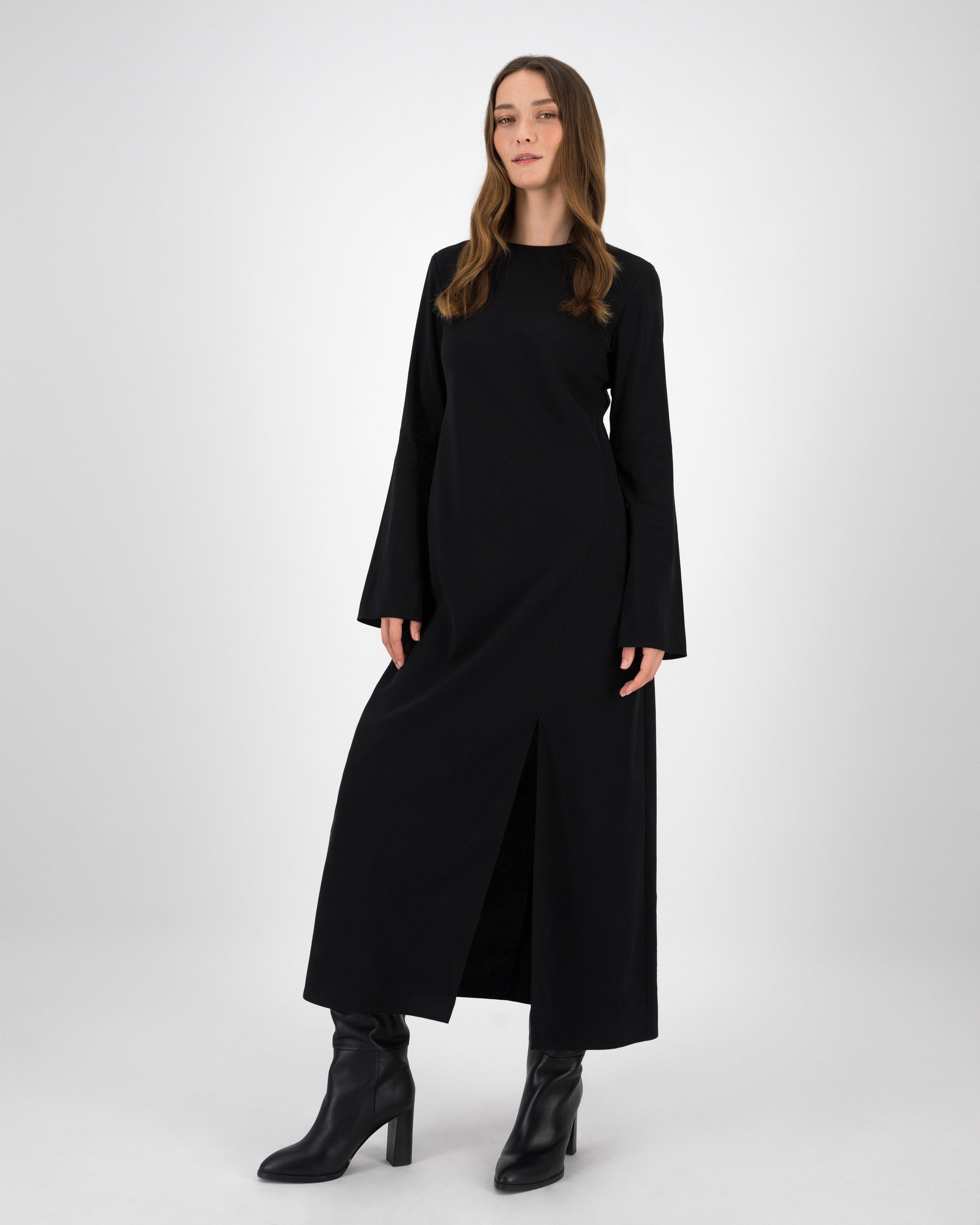 Maeve Bias Cut Dress -  Black