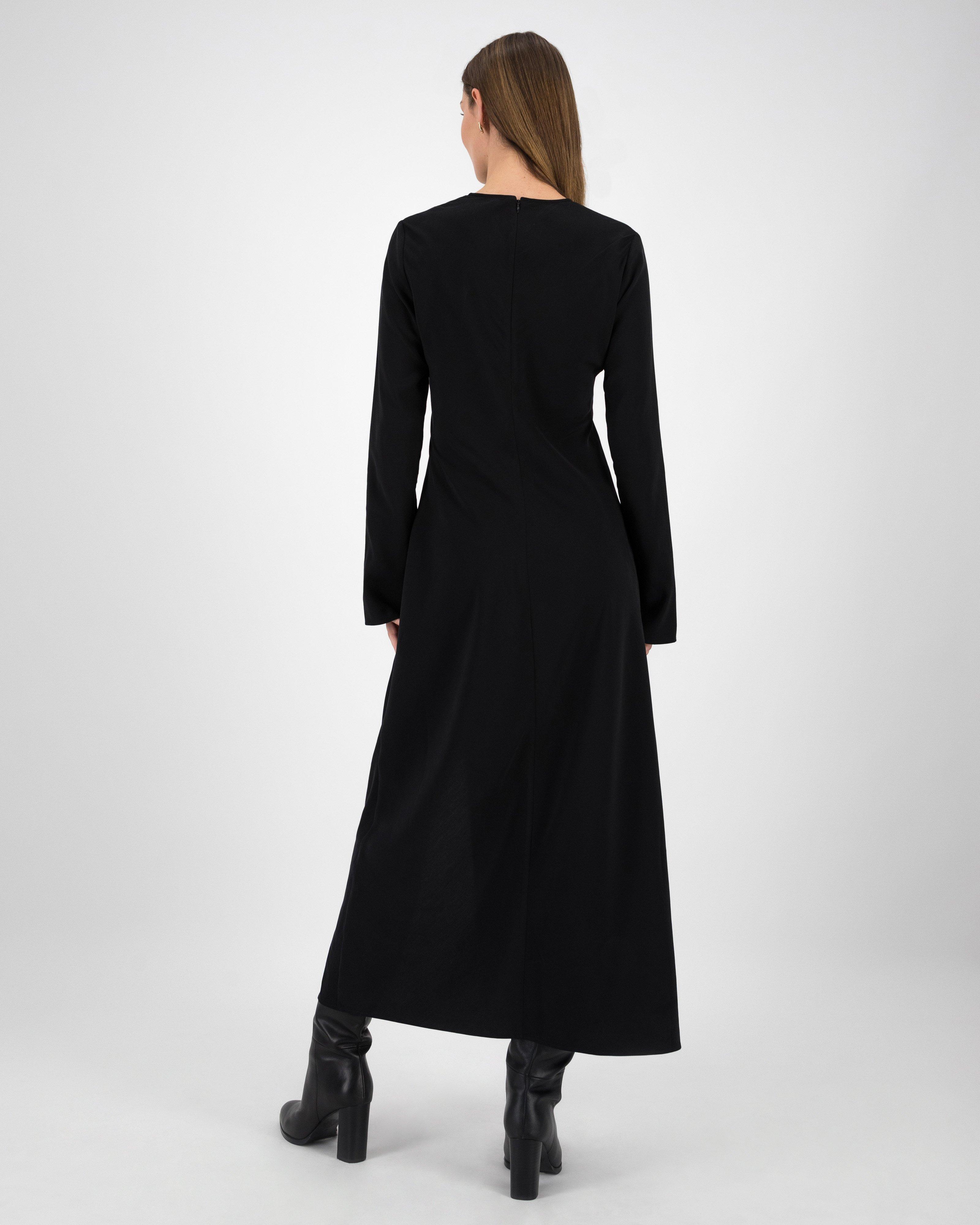 Maeve Bias Cut Dress -  Black