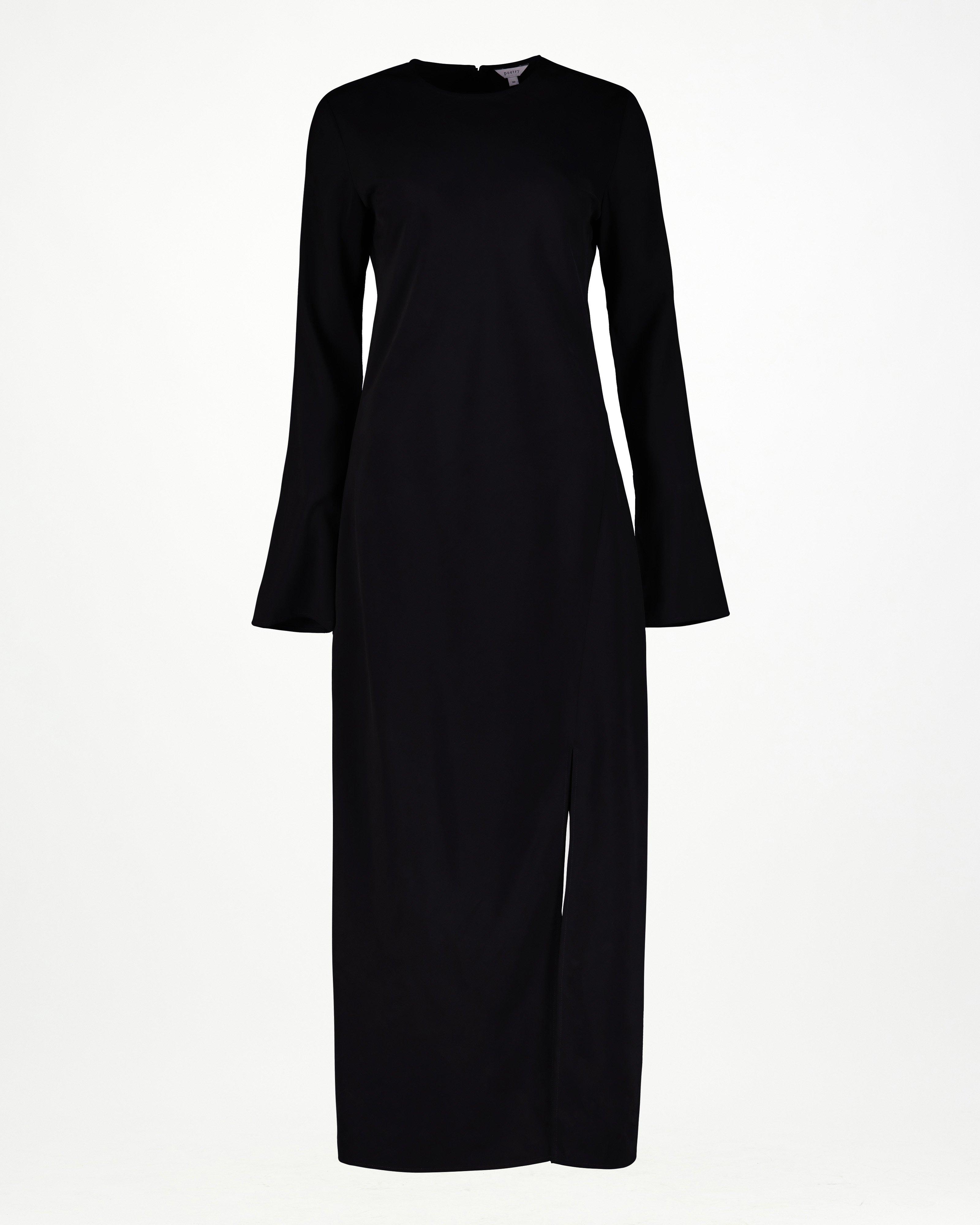 Maeve Bias Cut Dress -  Black