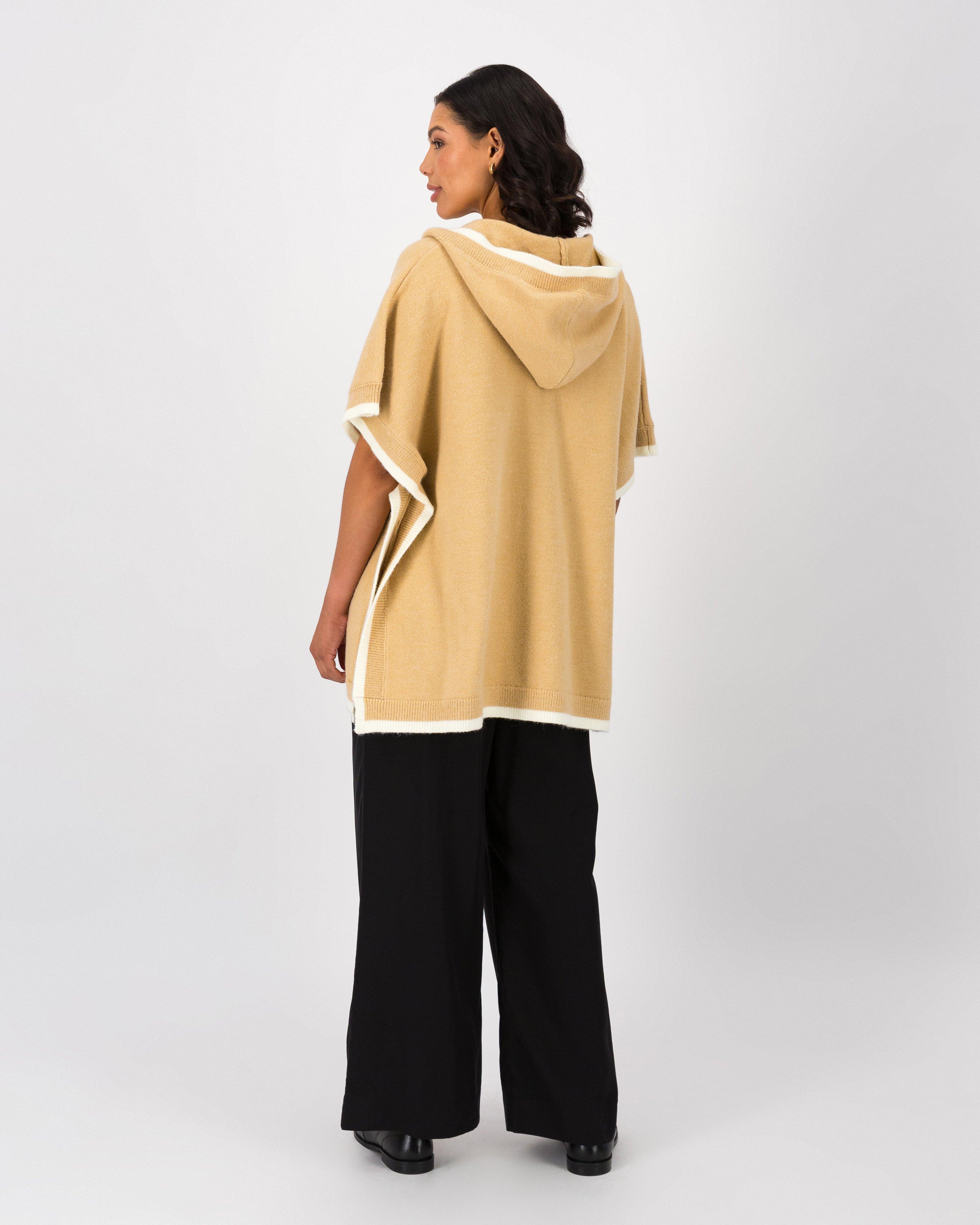 Bontle Knitted Poncho -  Camel