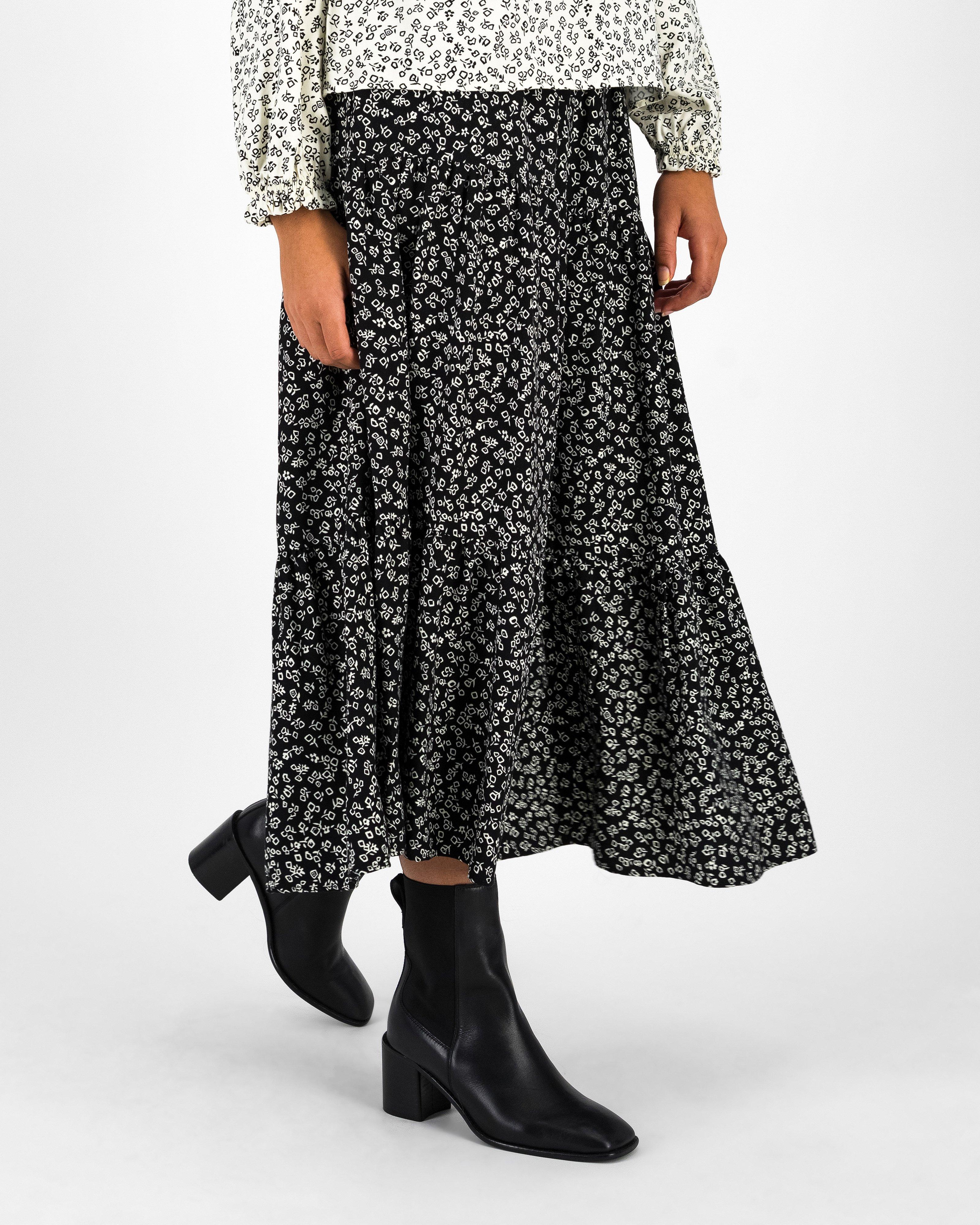 Women’s Dixie Tiered Skirt -  Black