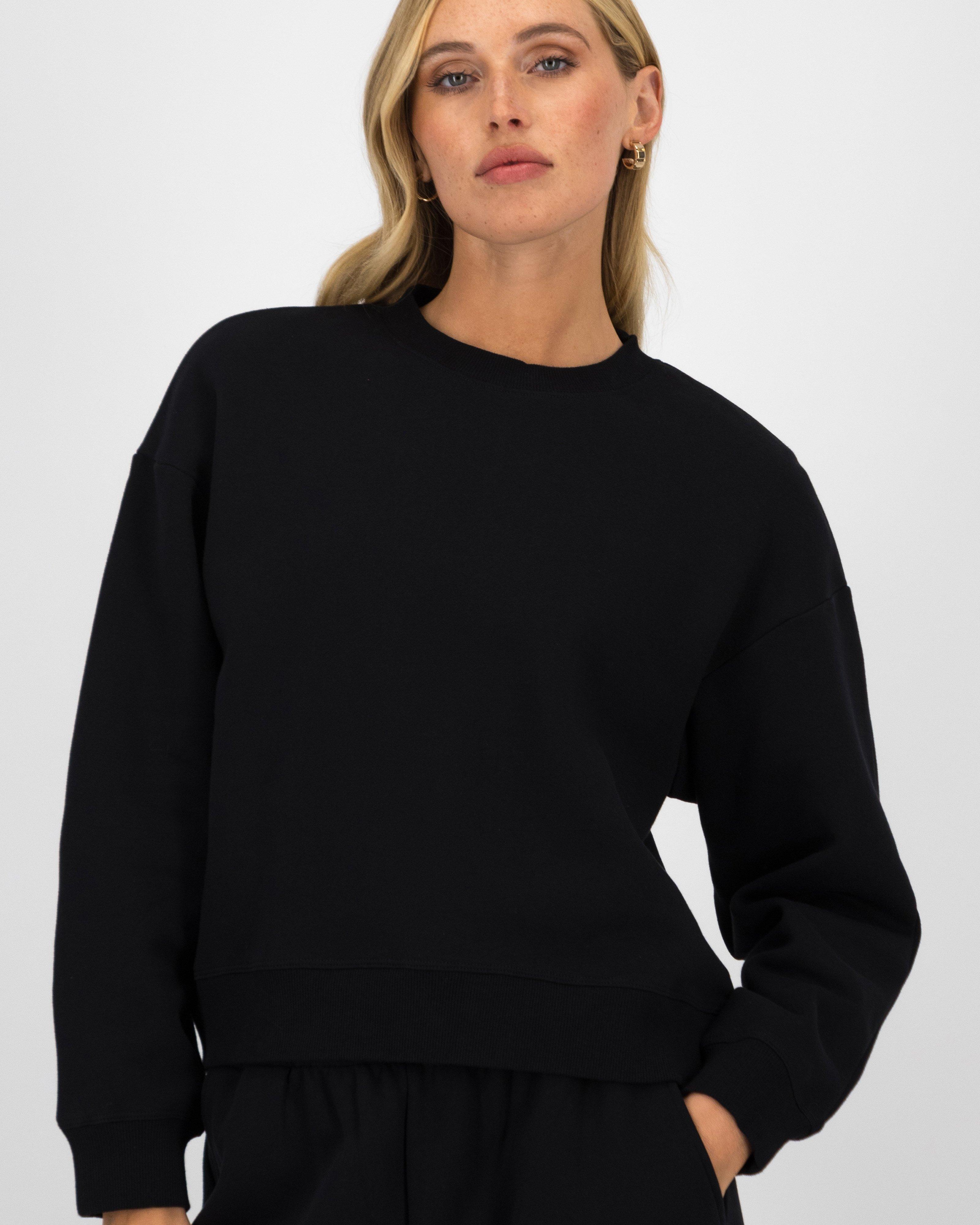 Mollie Crew Neck -  Black