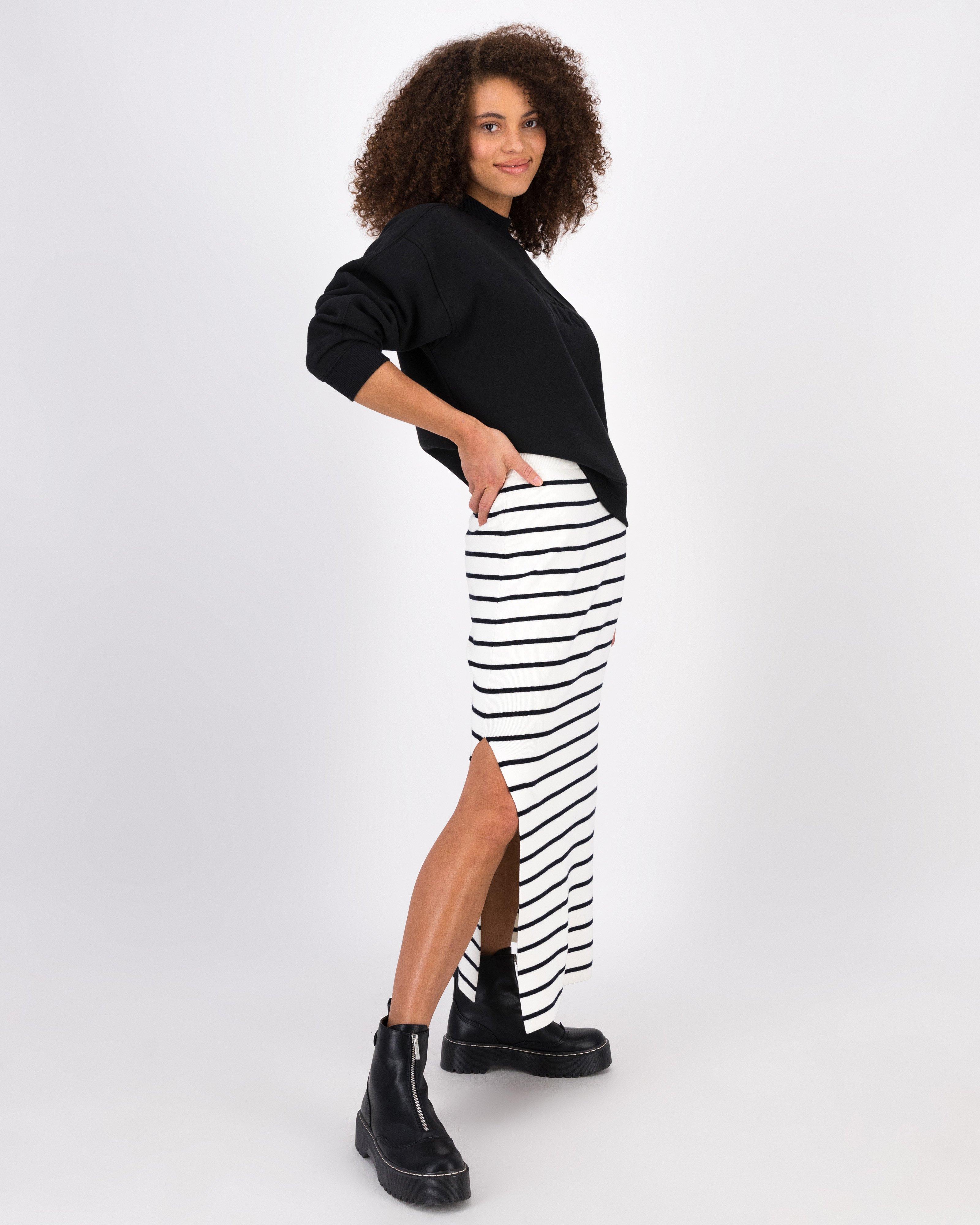 Women’s Lily Knit Column Skirt -  Milk