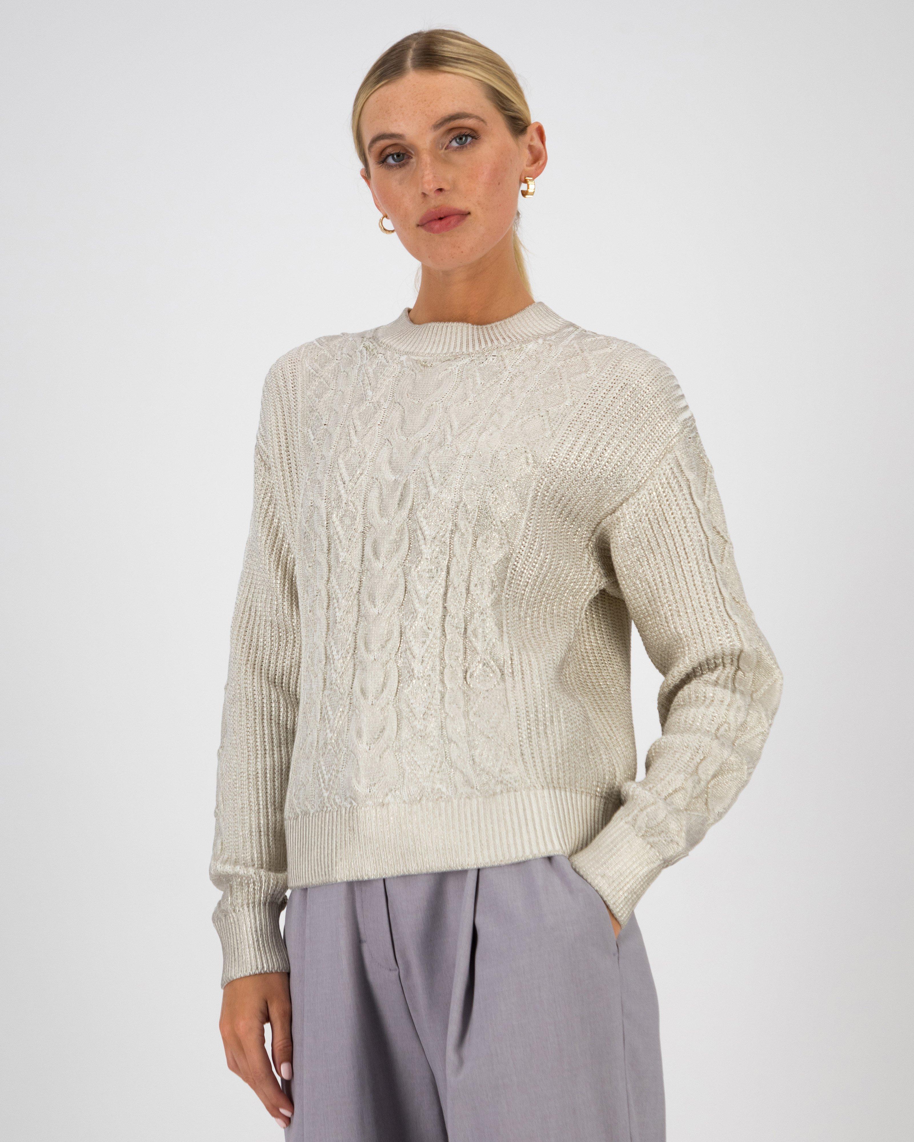 Maji Foiled Knitwear -  Gold