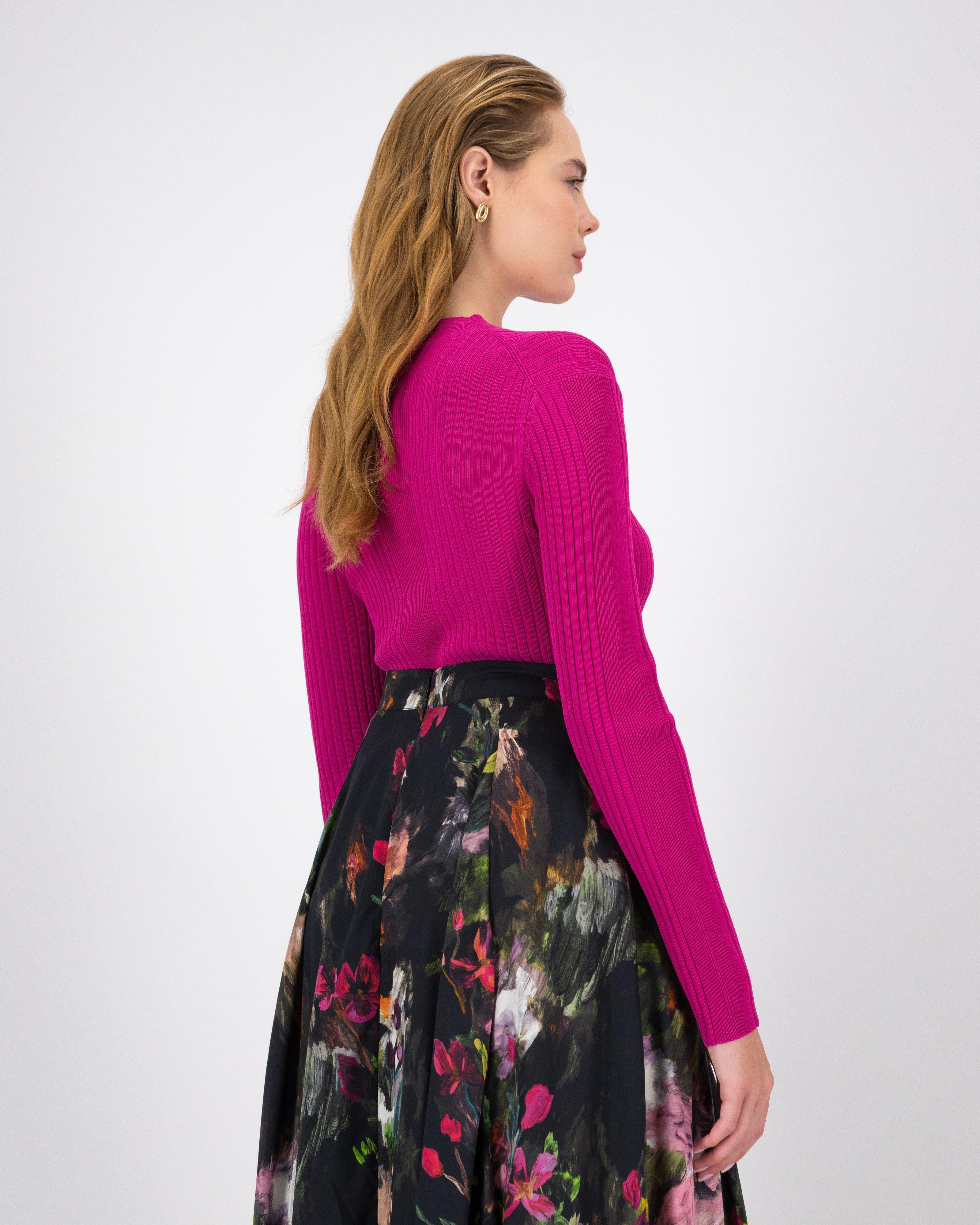 Ange Knitted Top -  Pink