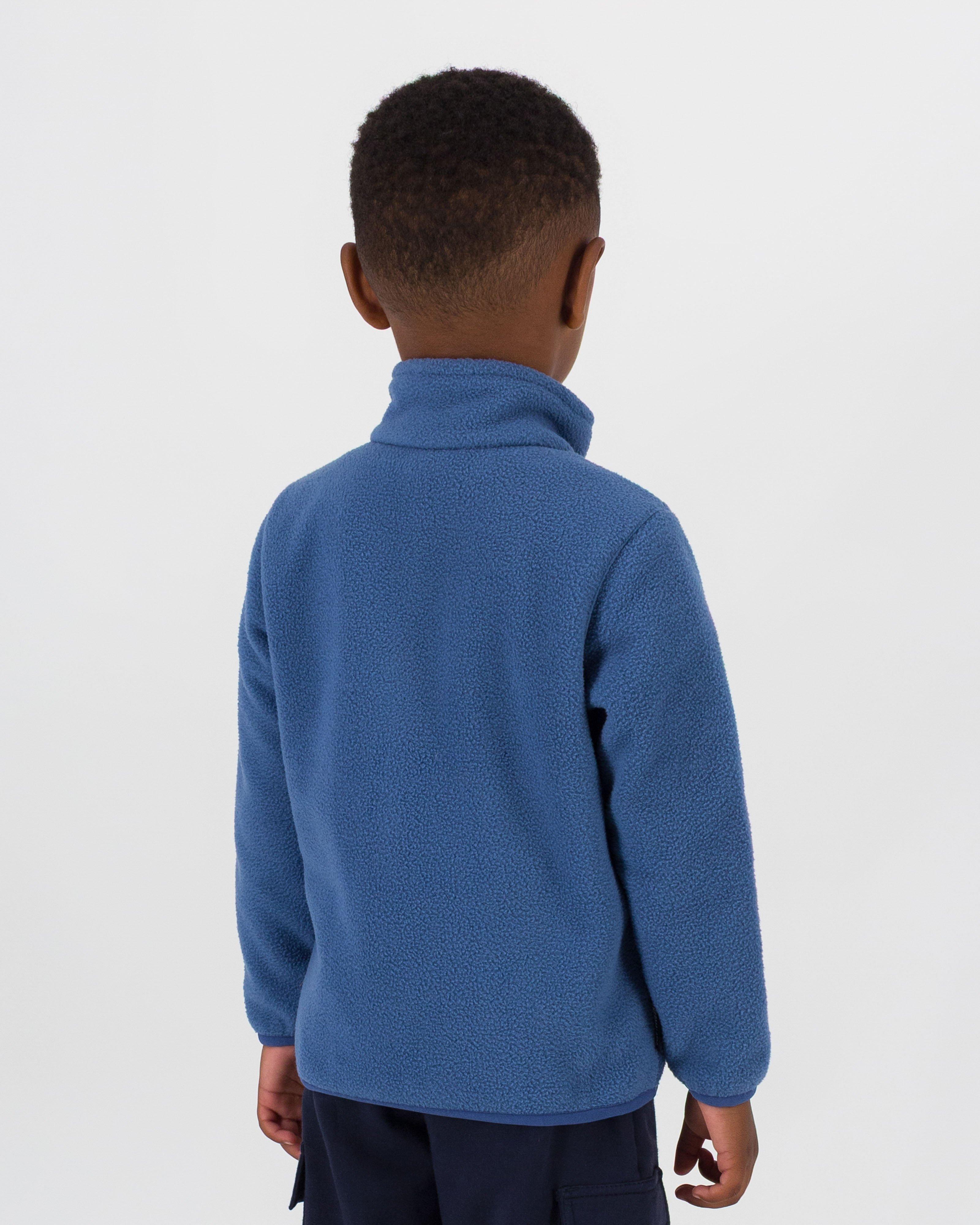 K-Way Kids Basic Full-Zip Fleece Jacket -  Mid Blue
