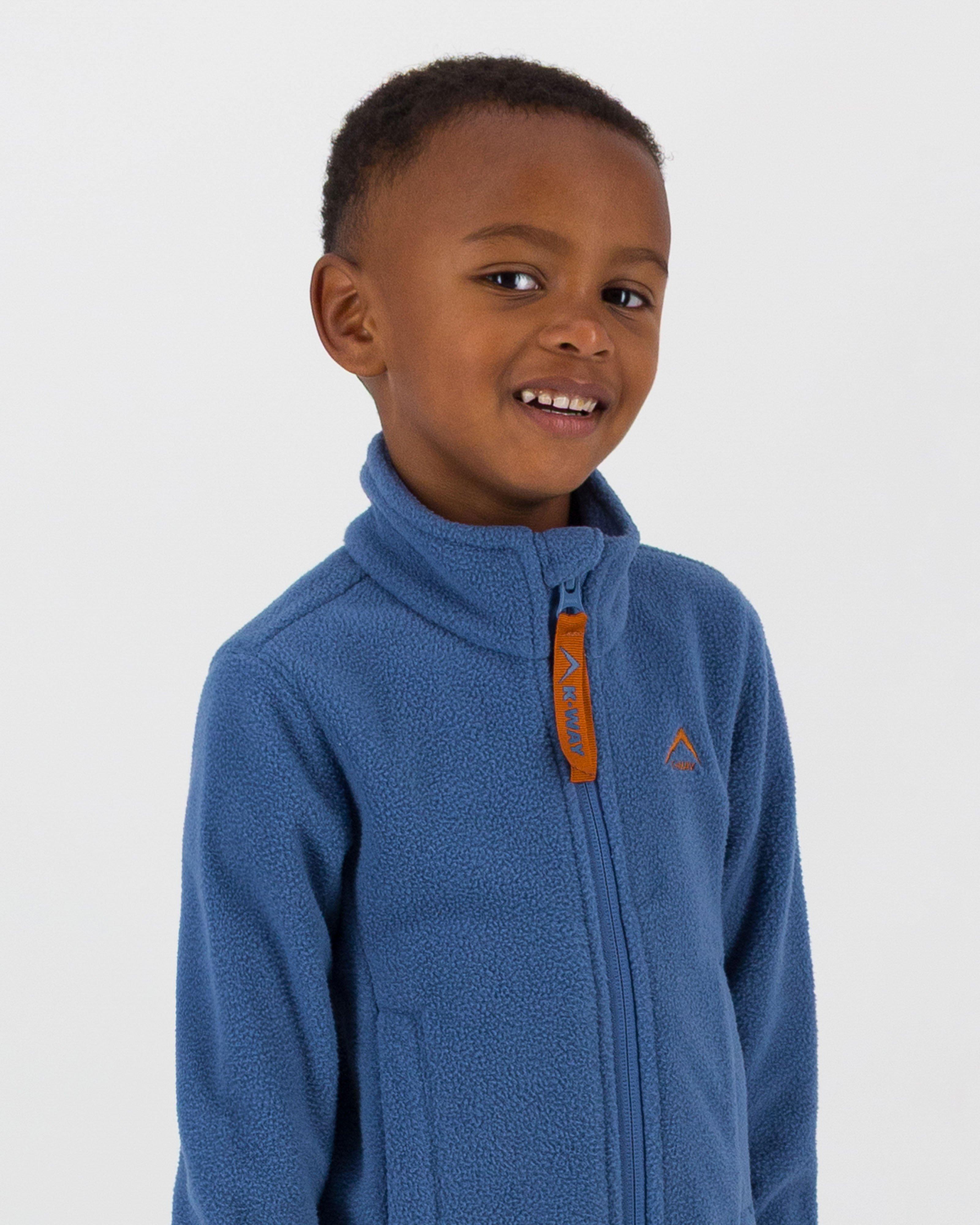 K-Way Kids Basic Full-Zip Fleece Jacket -  Mid Blue