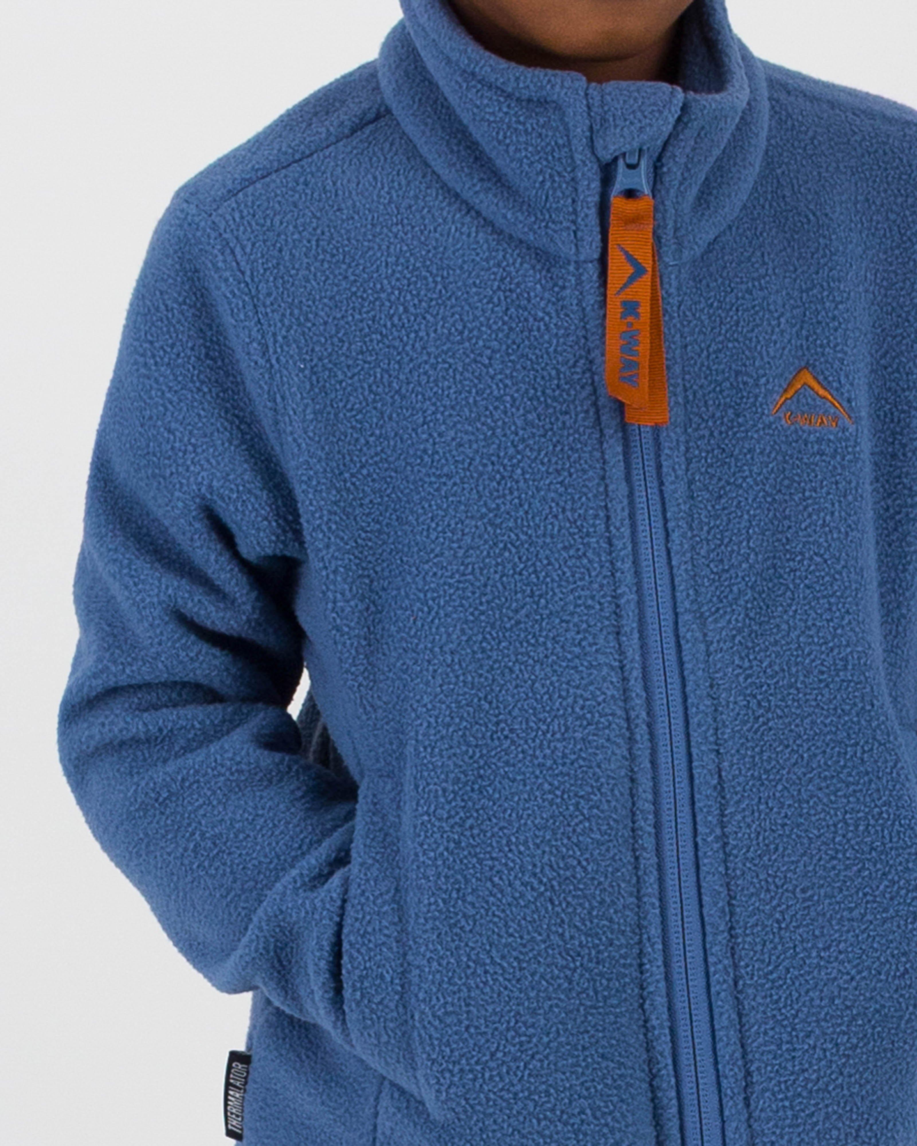 K-Way Kids Basic Full-Zip Fleece Jacket -  Mid Blue