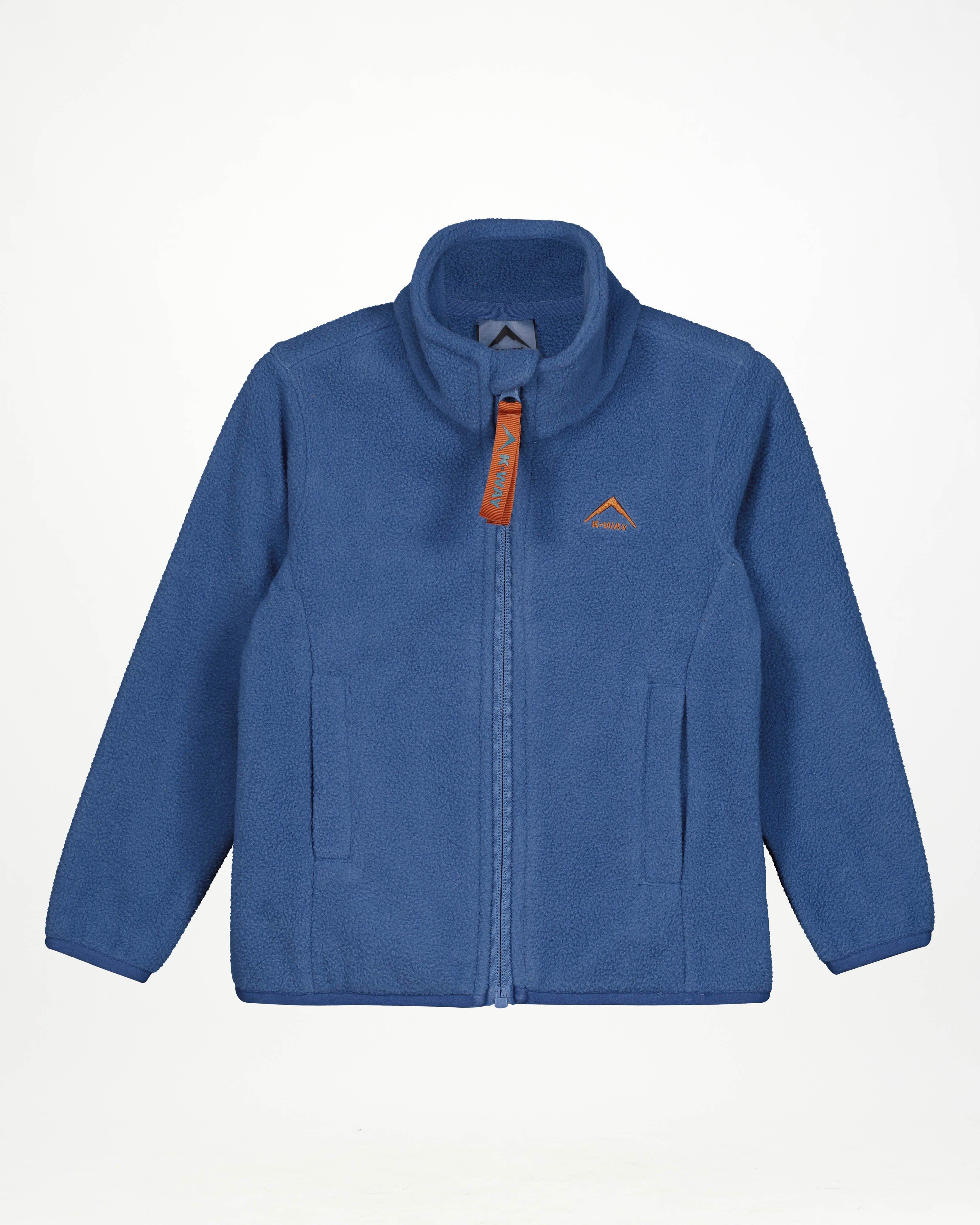 K-Way Kids Basic Full-Zip Fleece Jacket -  Mid Blue