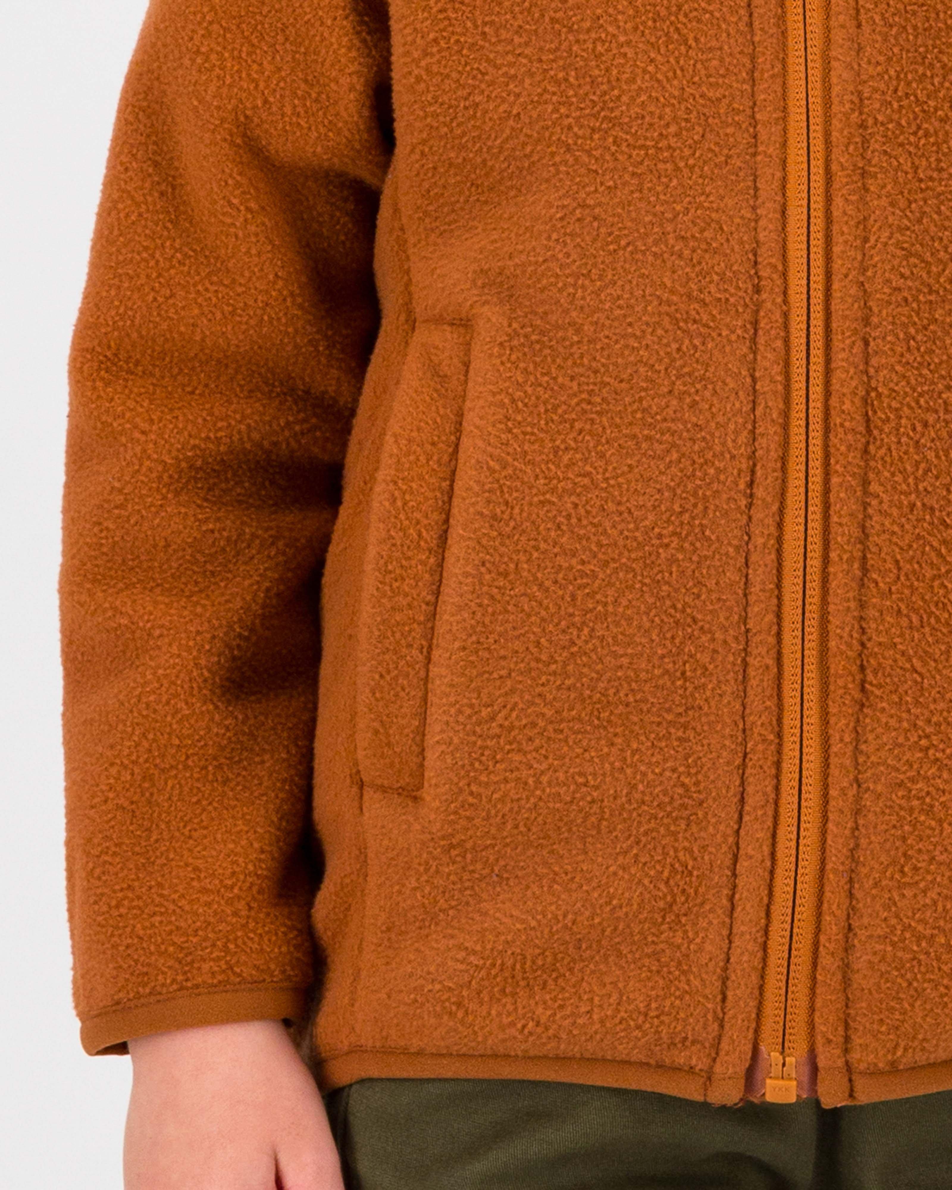 K-Way Kids Basic Full-Zip Fleece Jacket -  Rust