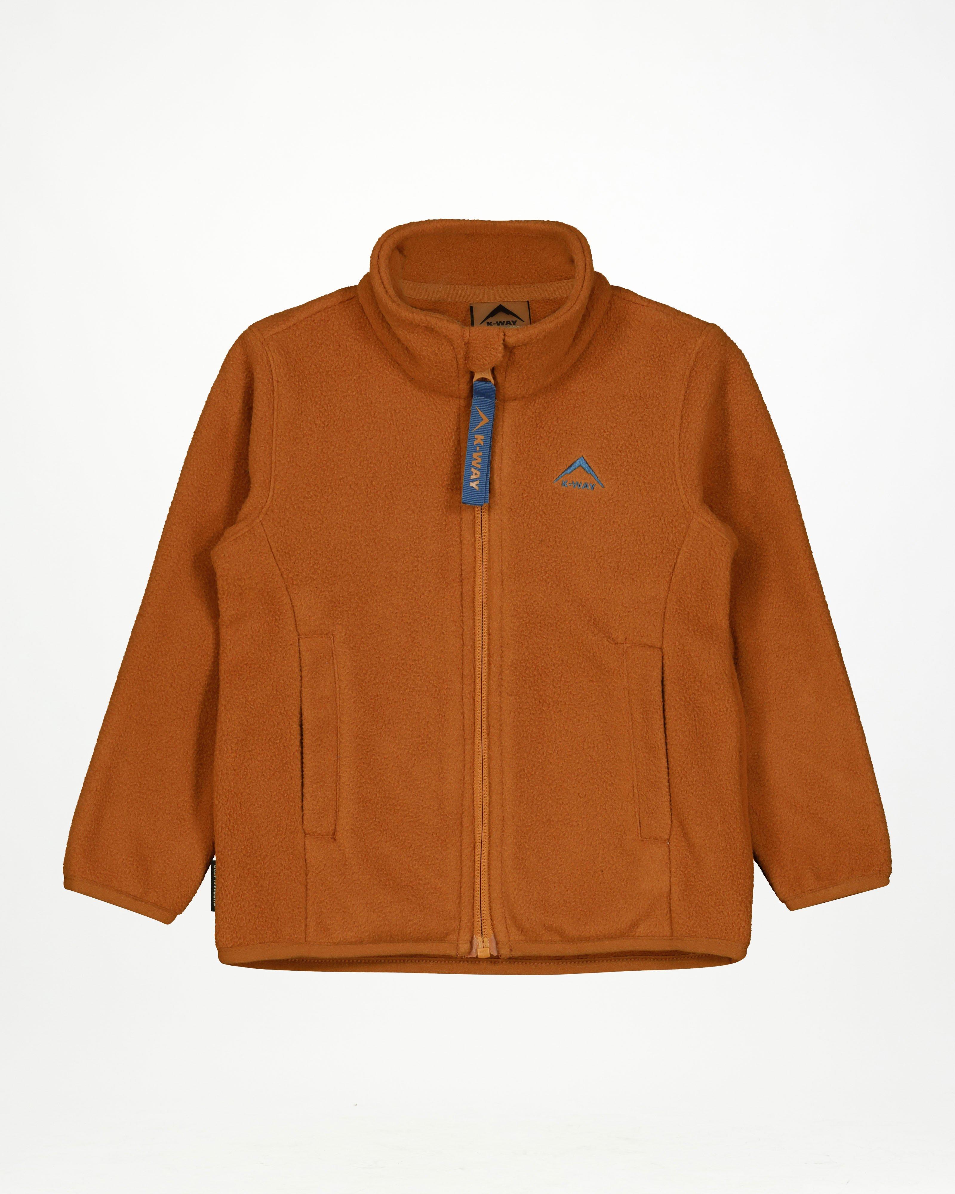 K-Way Kids Basic Full-Zip Fleece Jacket -  Rust