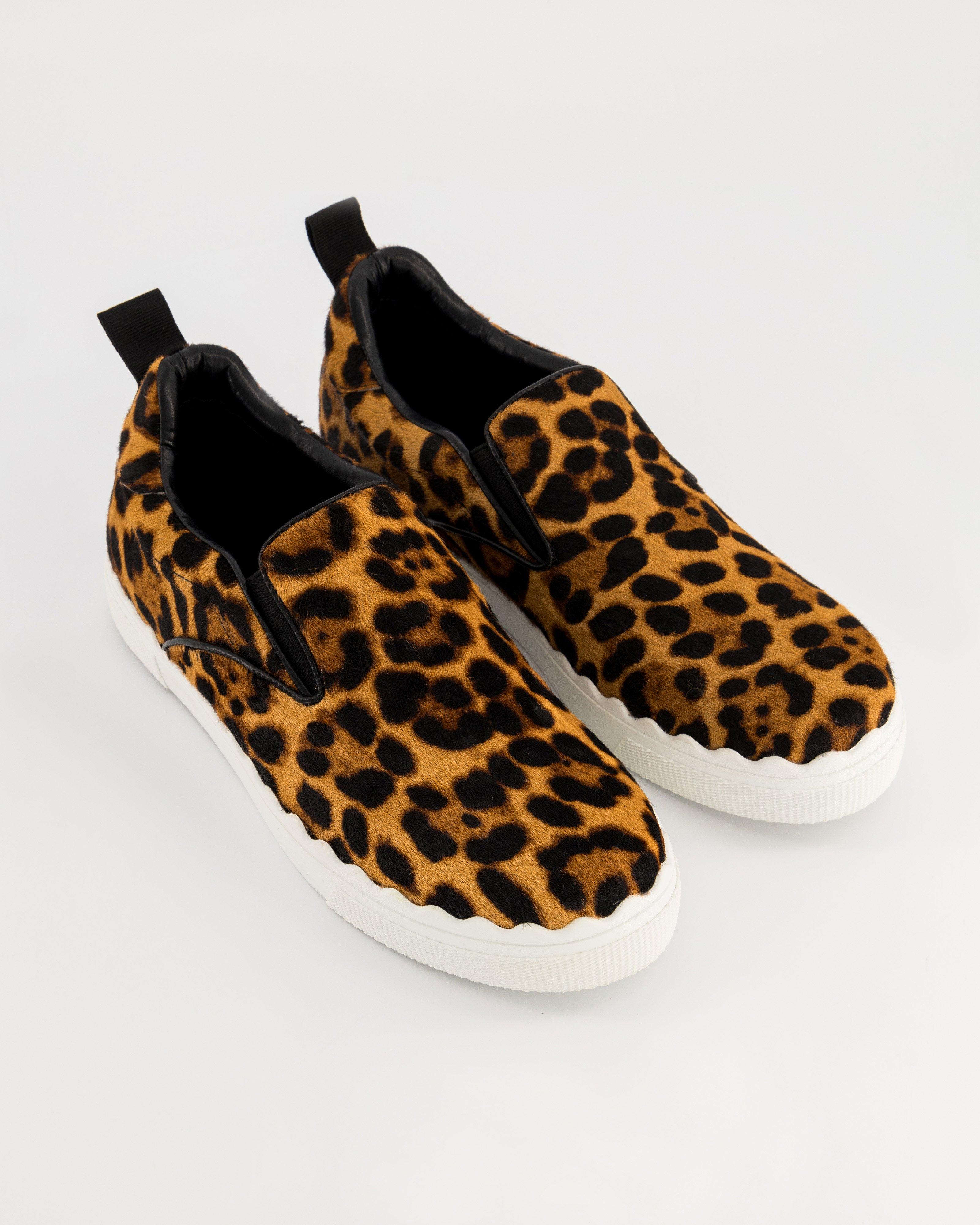 Nasreen Animal Slip on Sneaker -  Brown