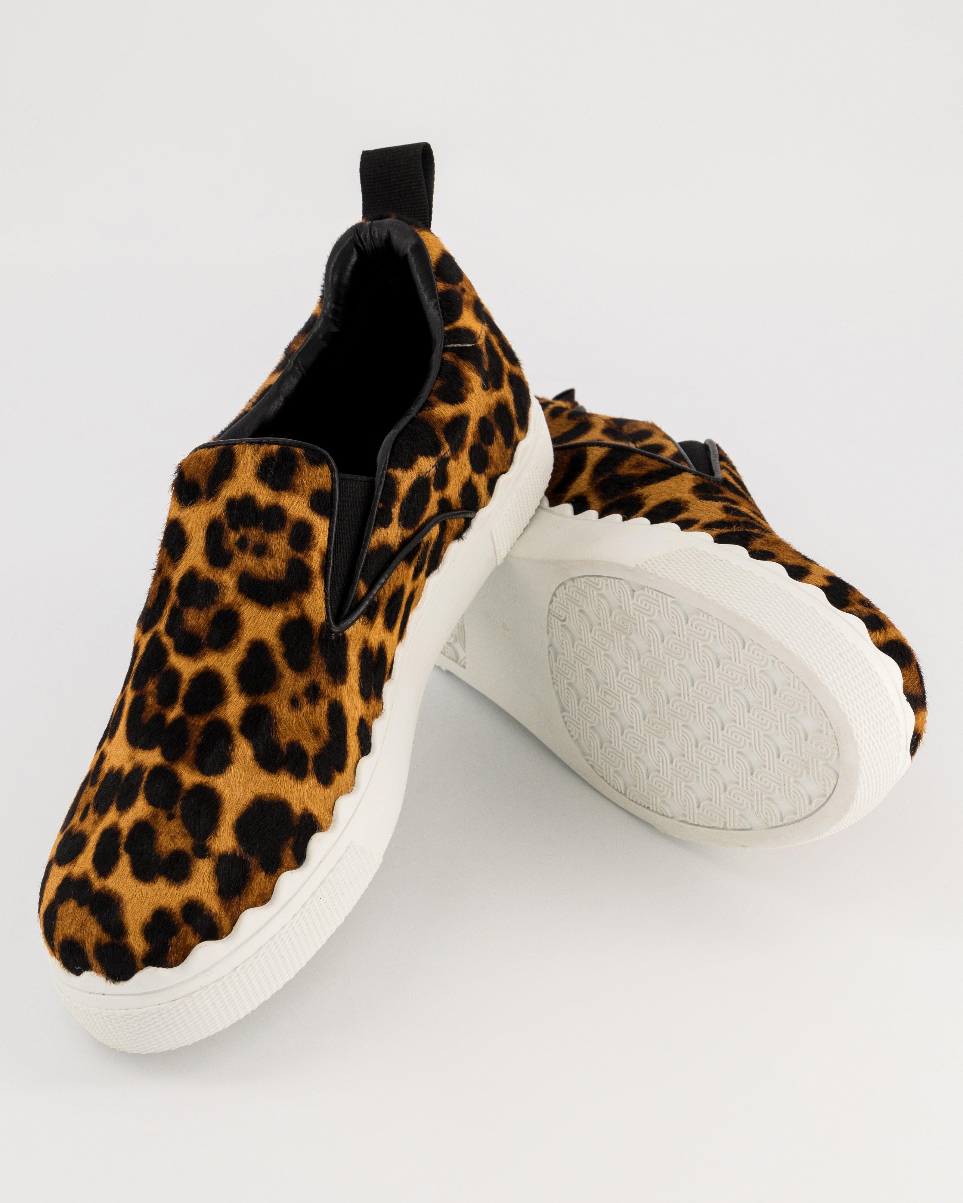 Nasreen Animal Slip on Sneaker -  Brown