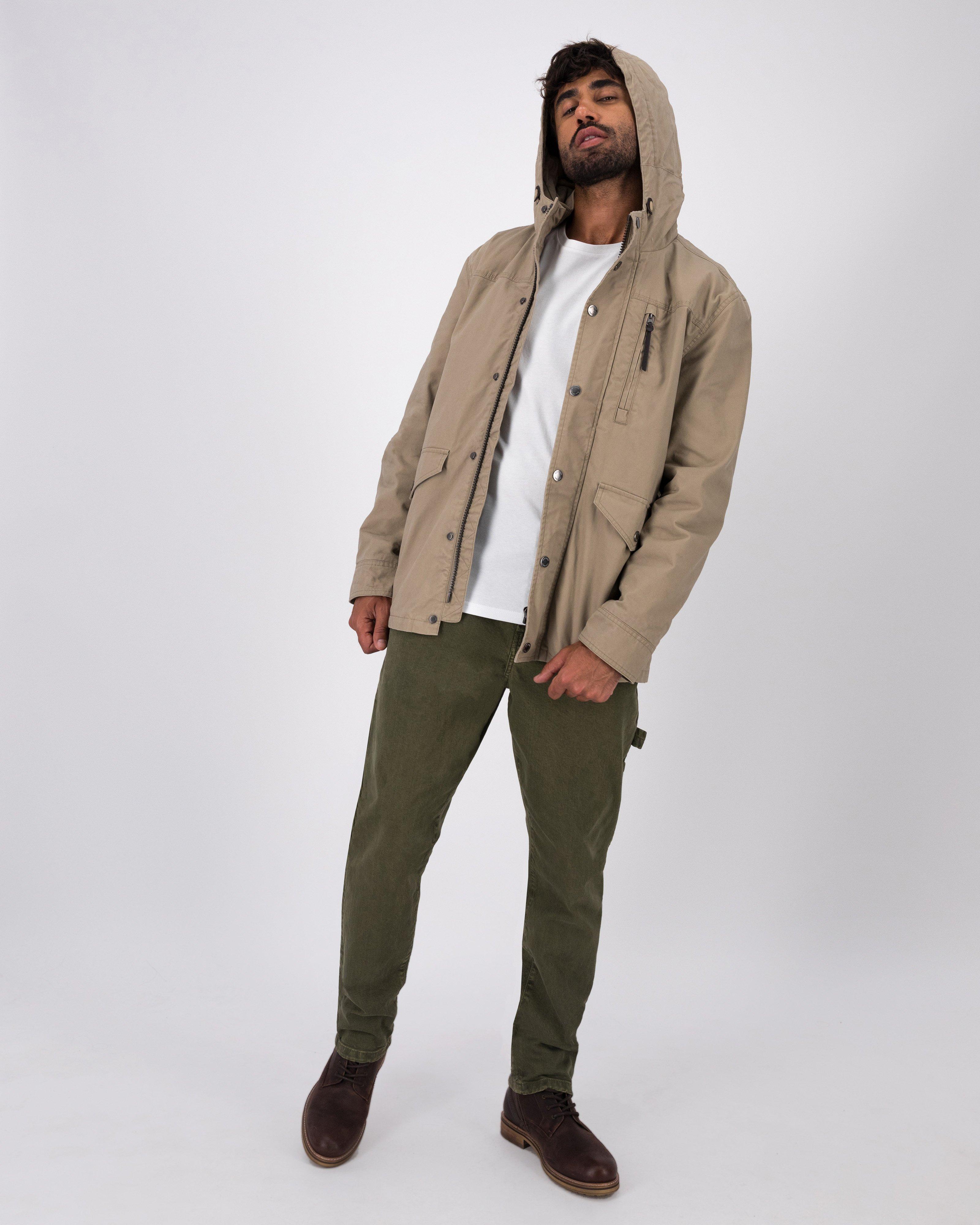 Old Khaki Men’s Riley Utility Jacket -  Stone