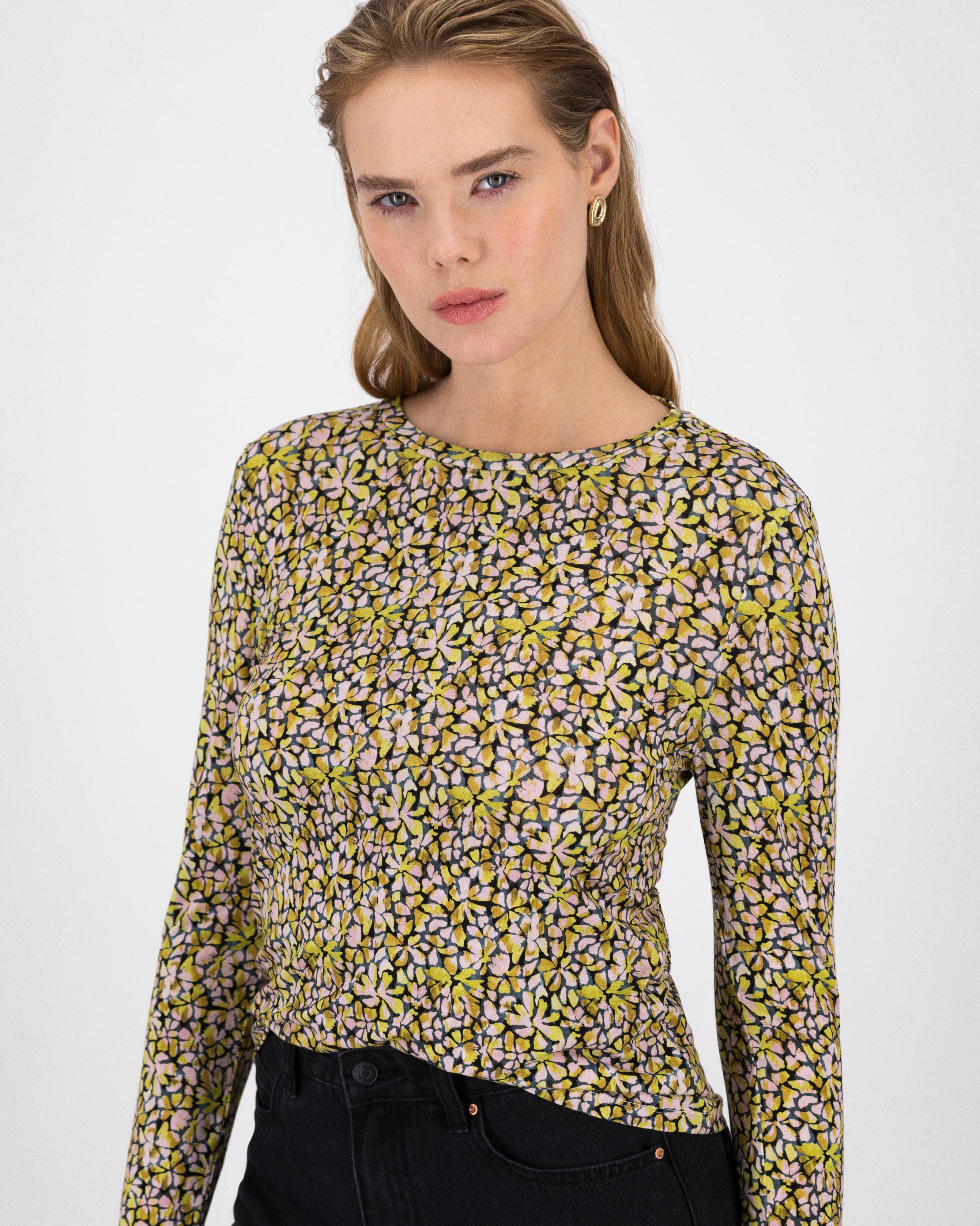 Naz Printed Polo Neck Top -  Assorted