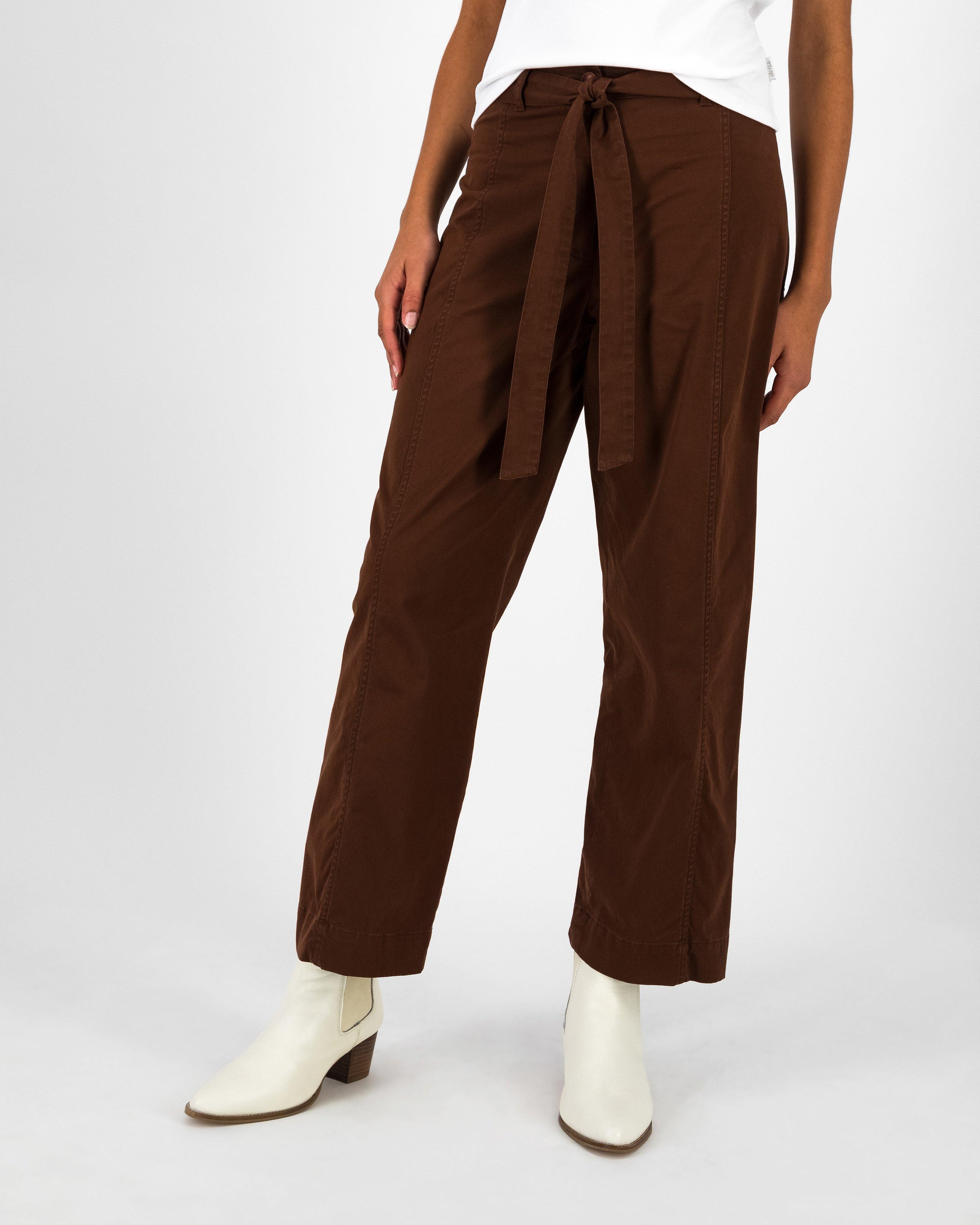 Women’s Ember Tie Waist Pants  -  Chocolate