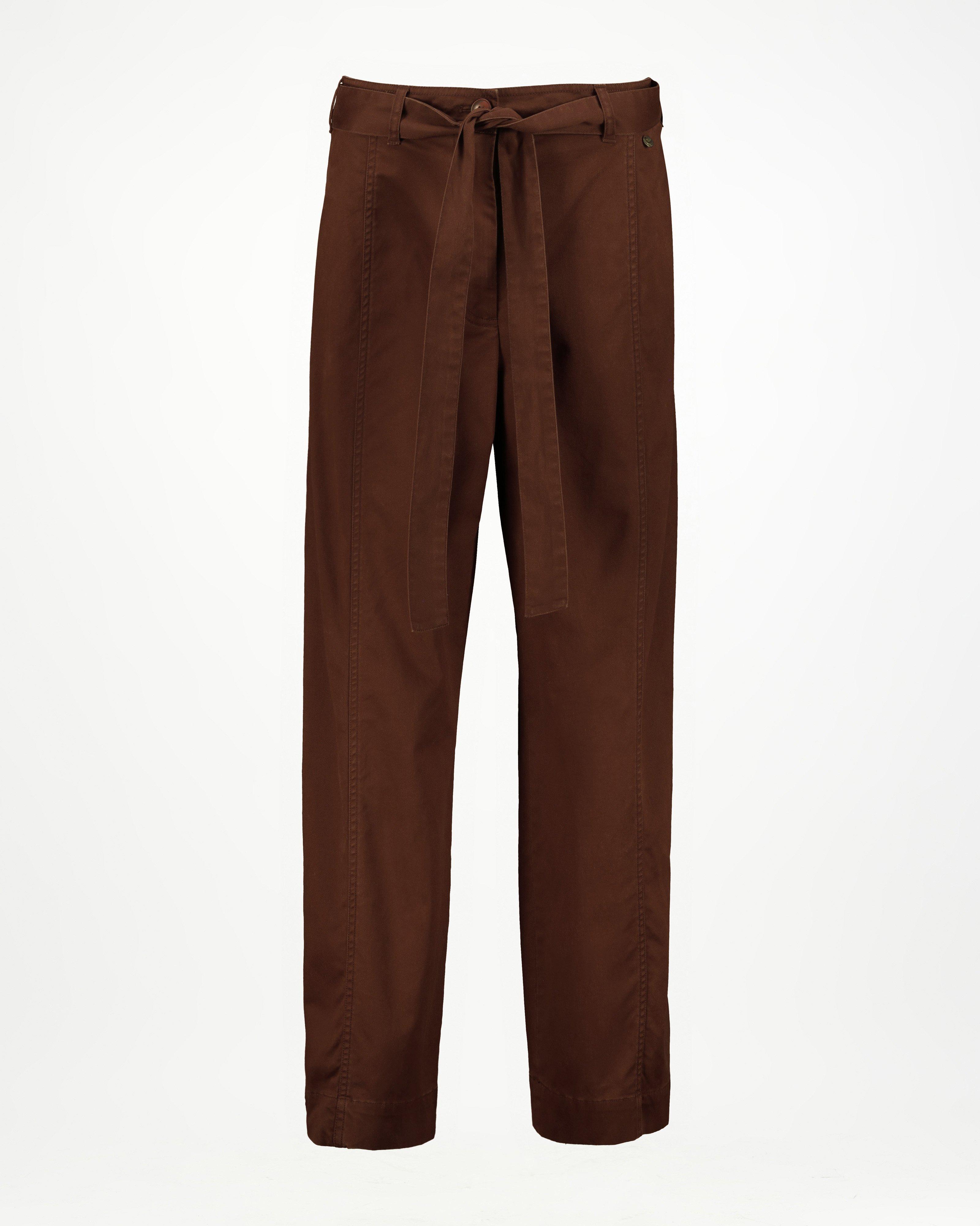 Women’s Ember Tie Waist Pants  -  Chocolate