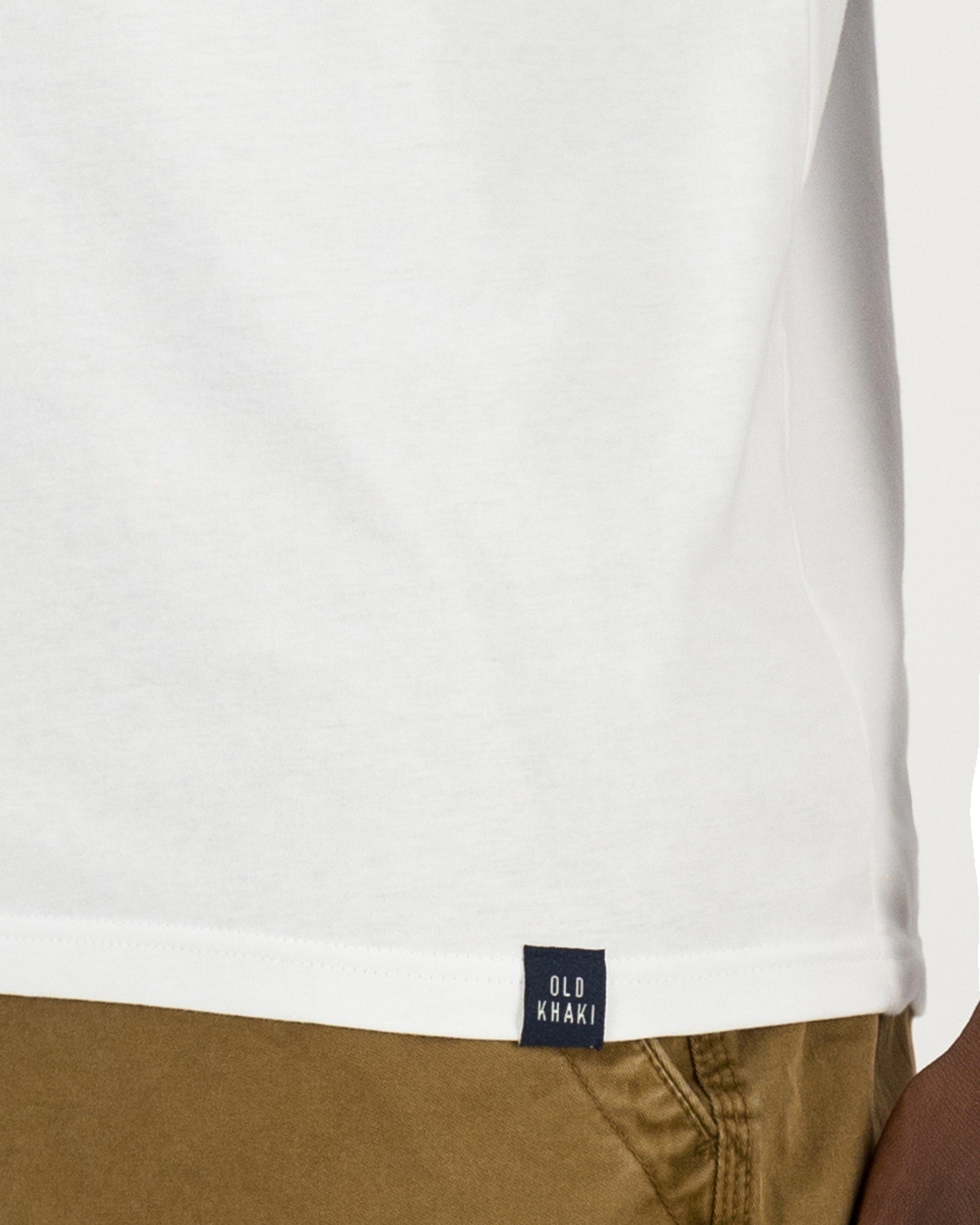 Old Khaki Men’s Damon Embroidered Cotton T-shirt -  White