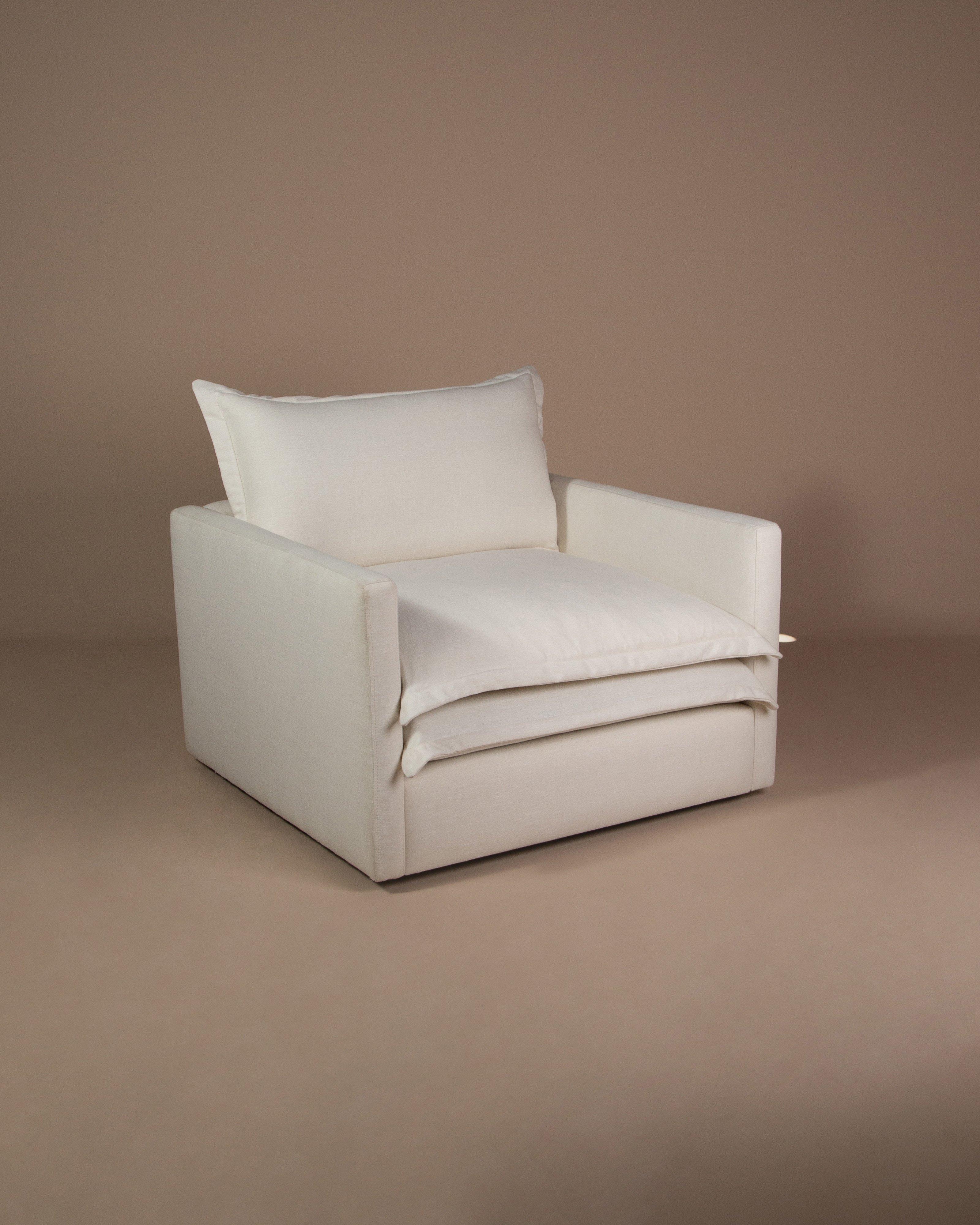 Abina Cotton Single Seater -  Milk