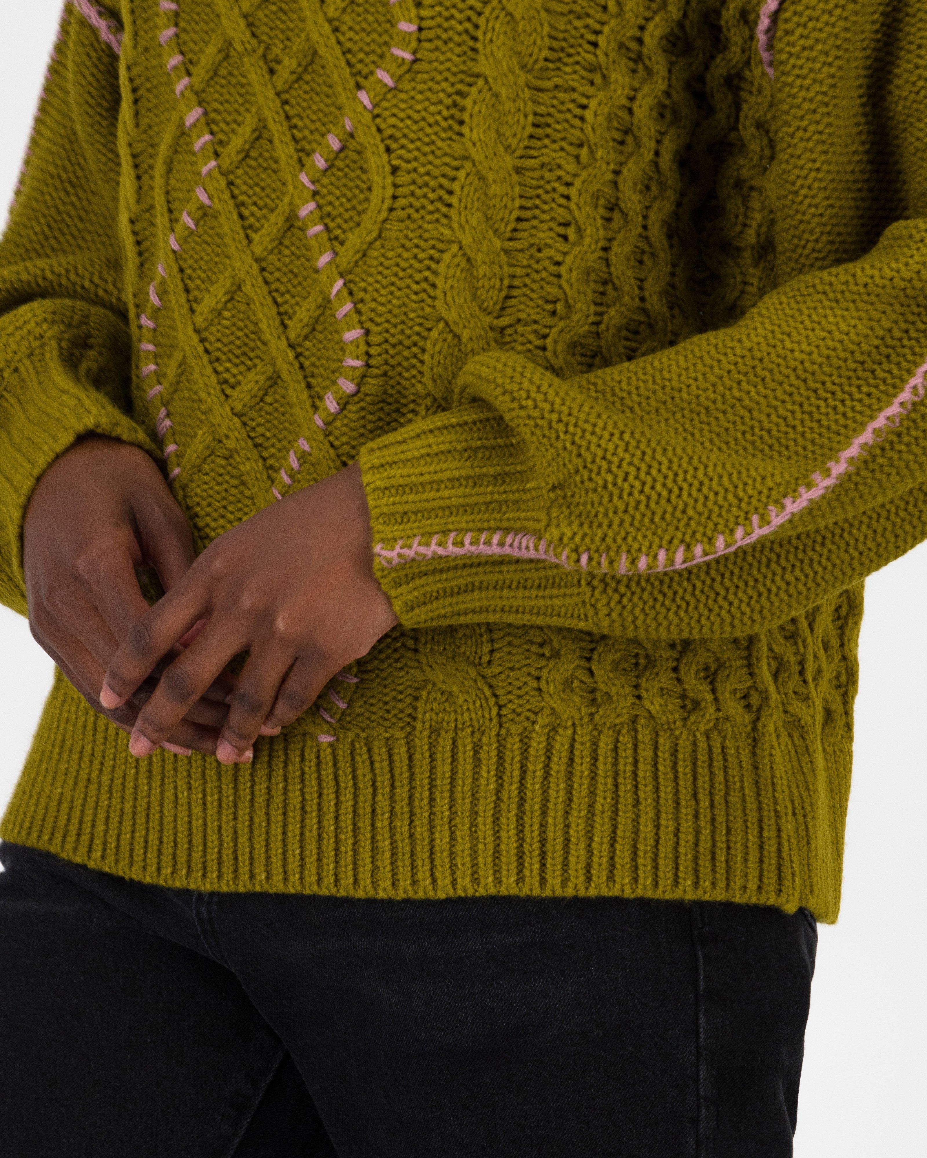 Rania Cable Knitwear -  Green