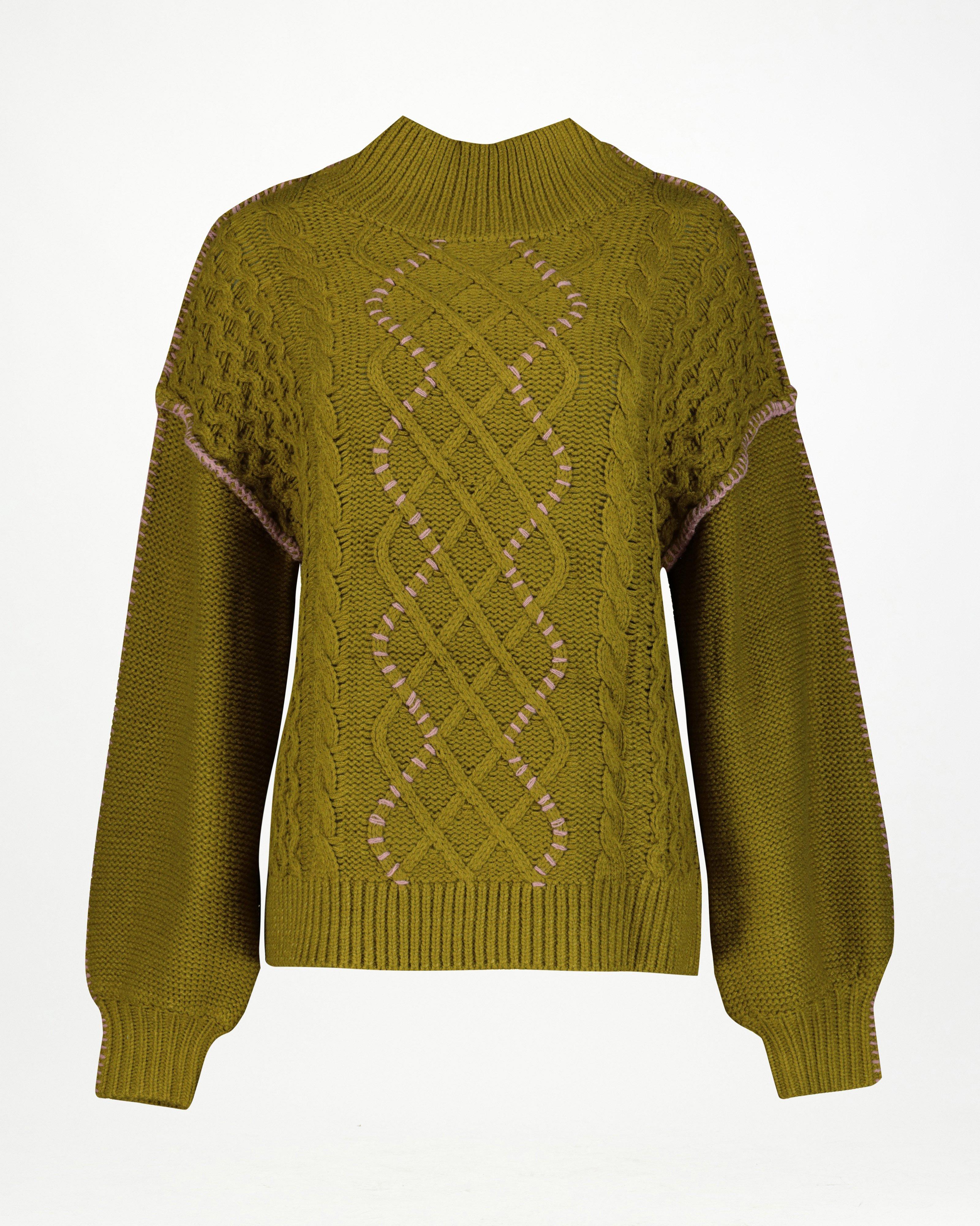 Rania Cable Knitwear -  Green
