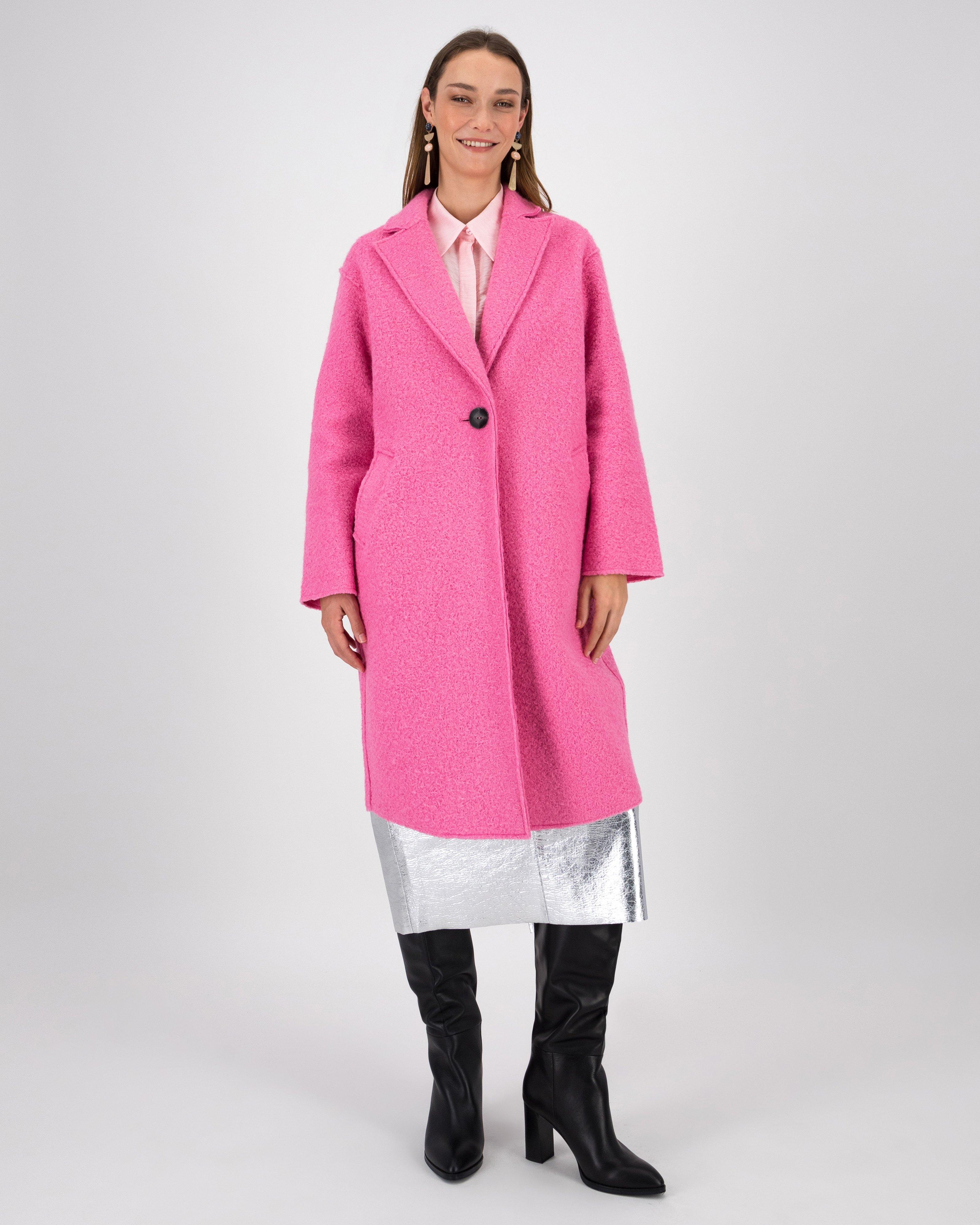 Jewel Wool Coat -  Pink