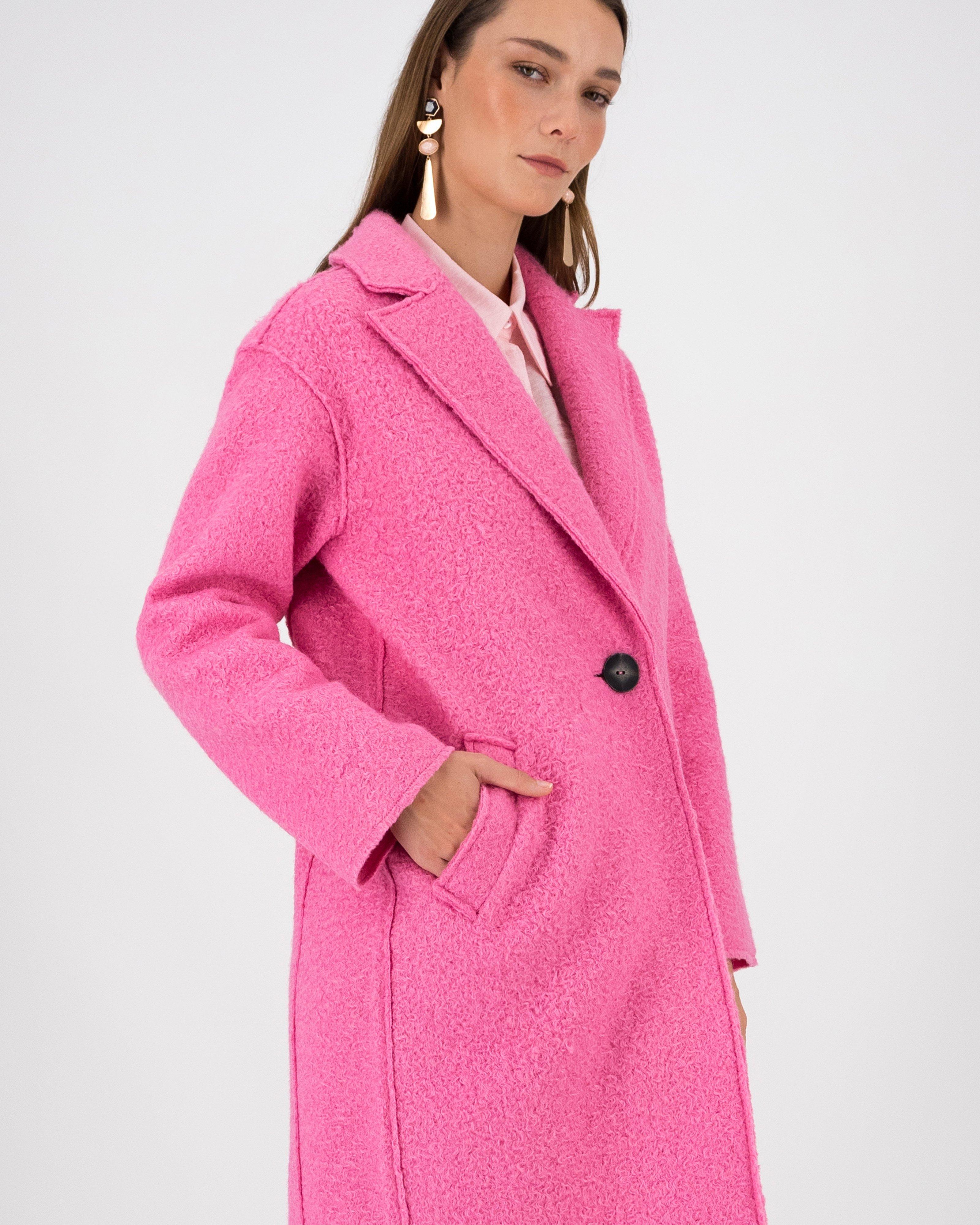 Jewel Wool Coat -  Pink