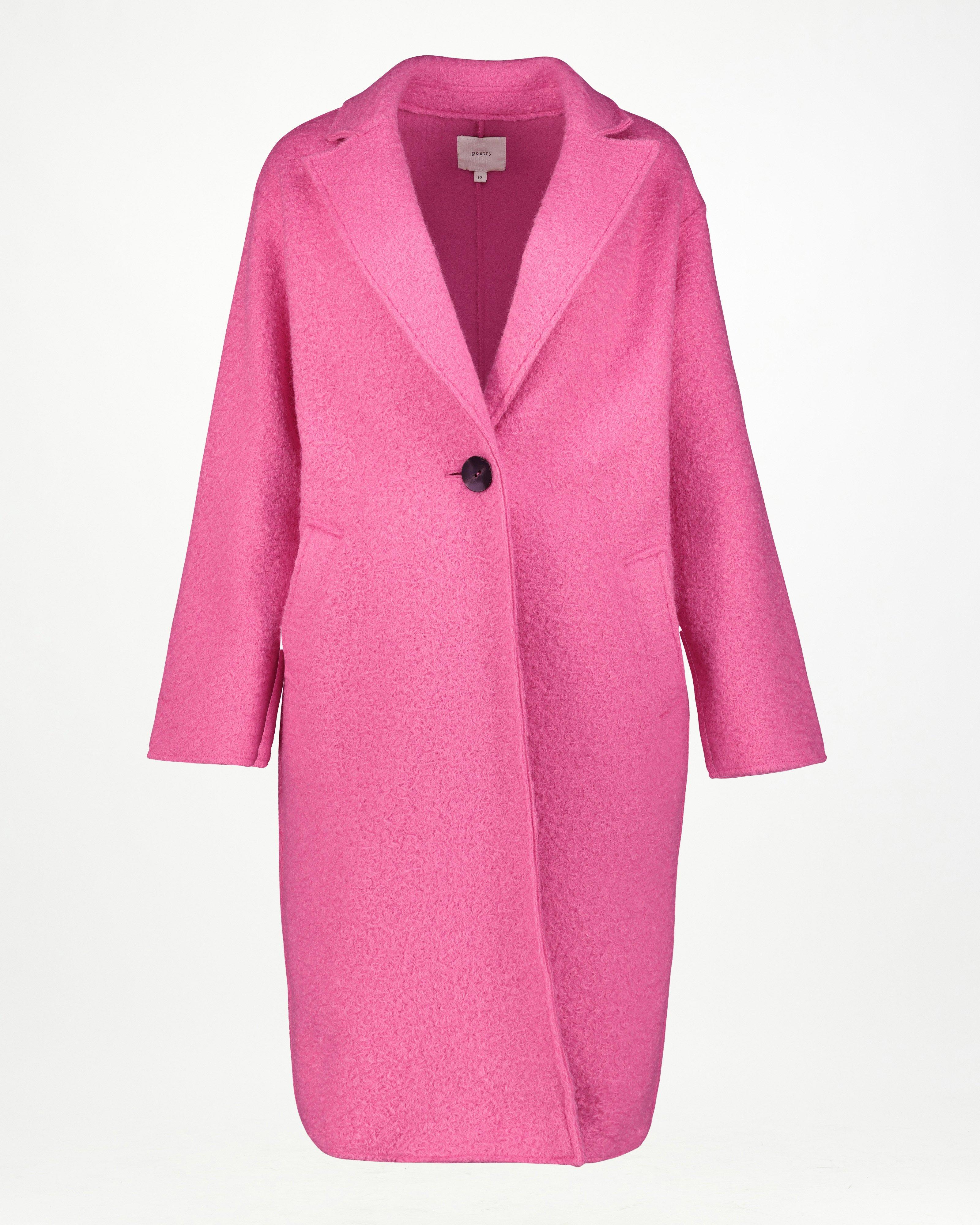 Jewel Wool Coat -  Pink