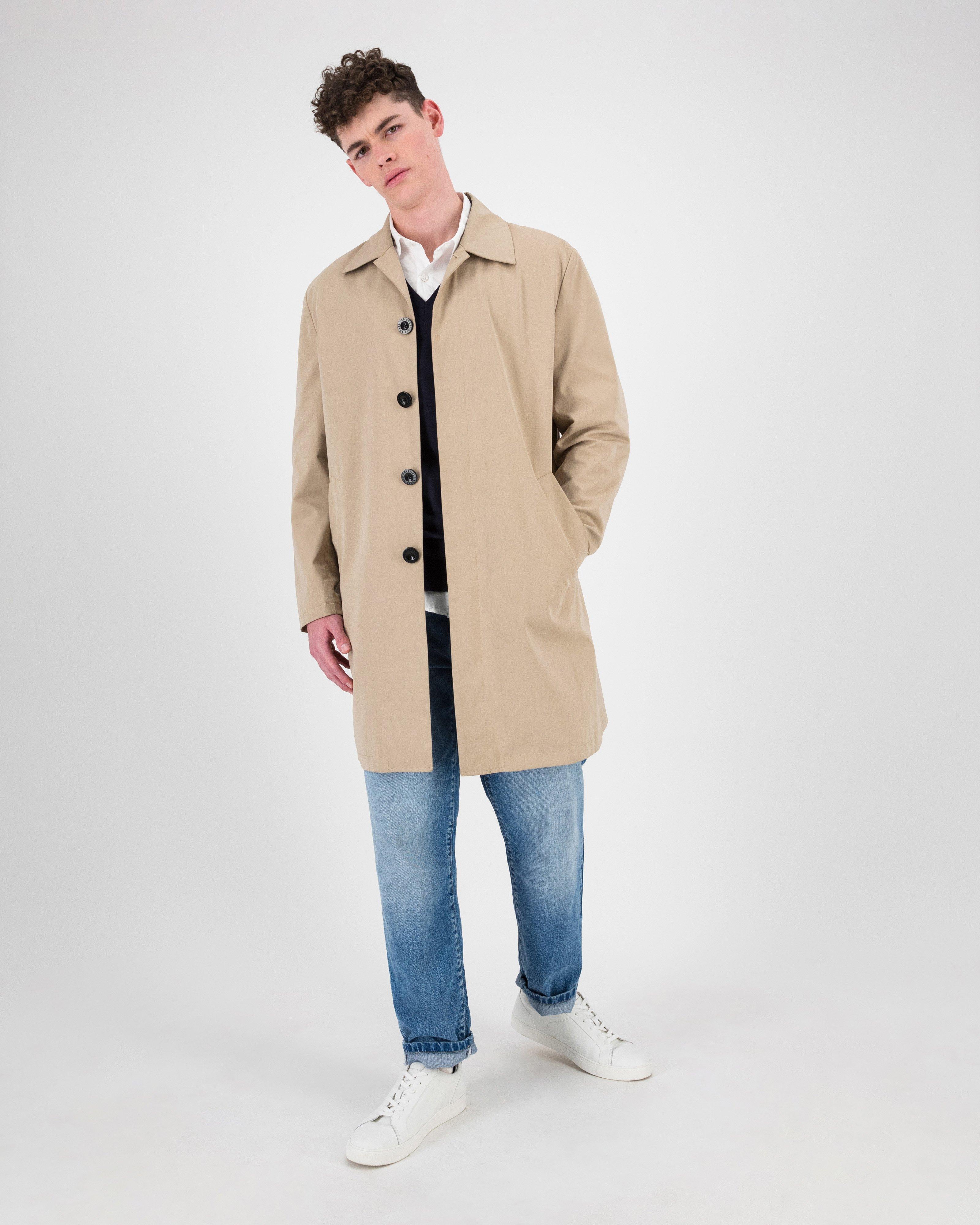 Men’s Max Textured Coat  -  Stone