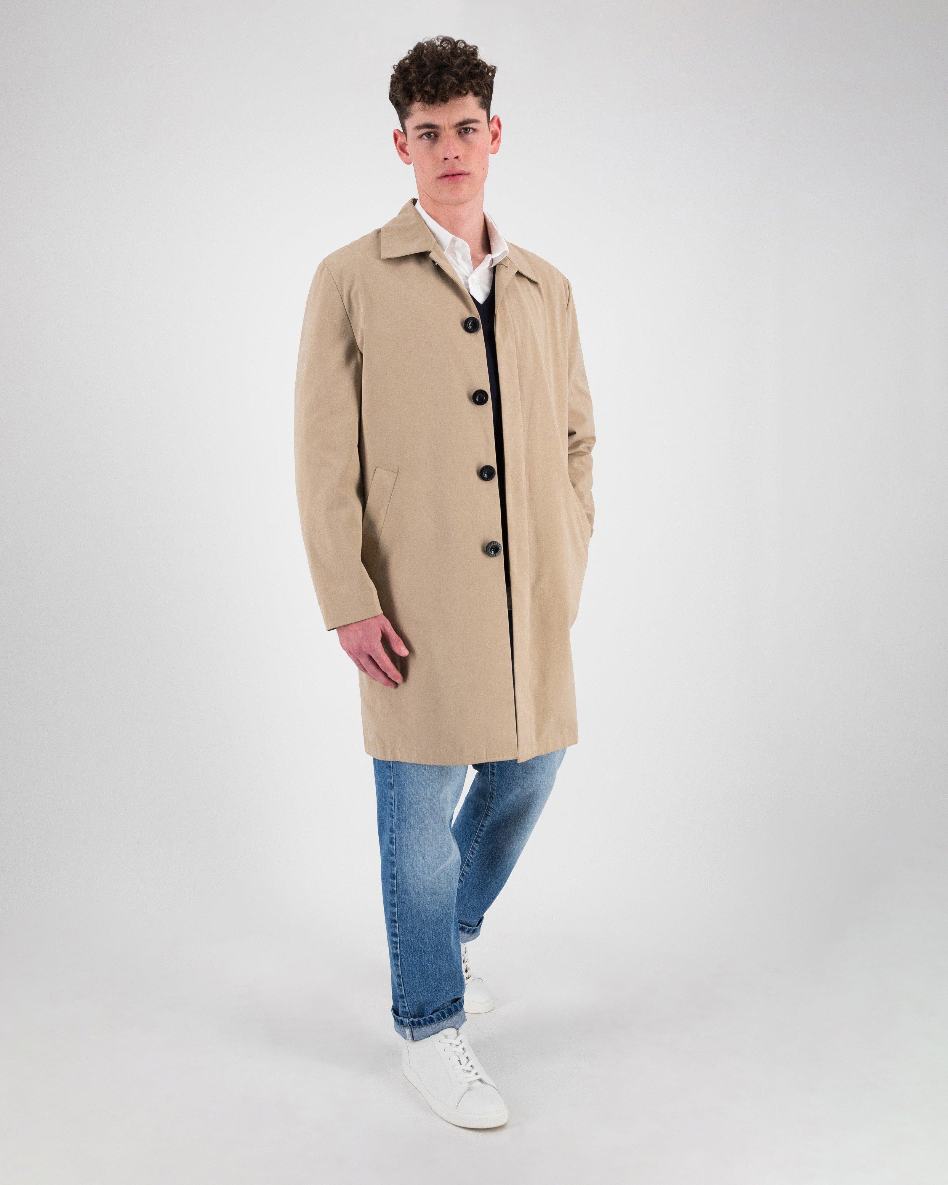 Men’s Max Textured Coat  -  Stone