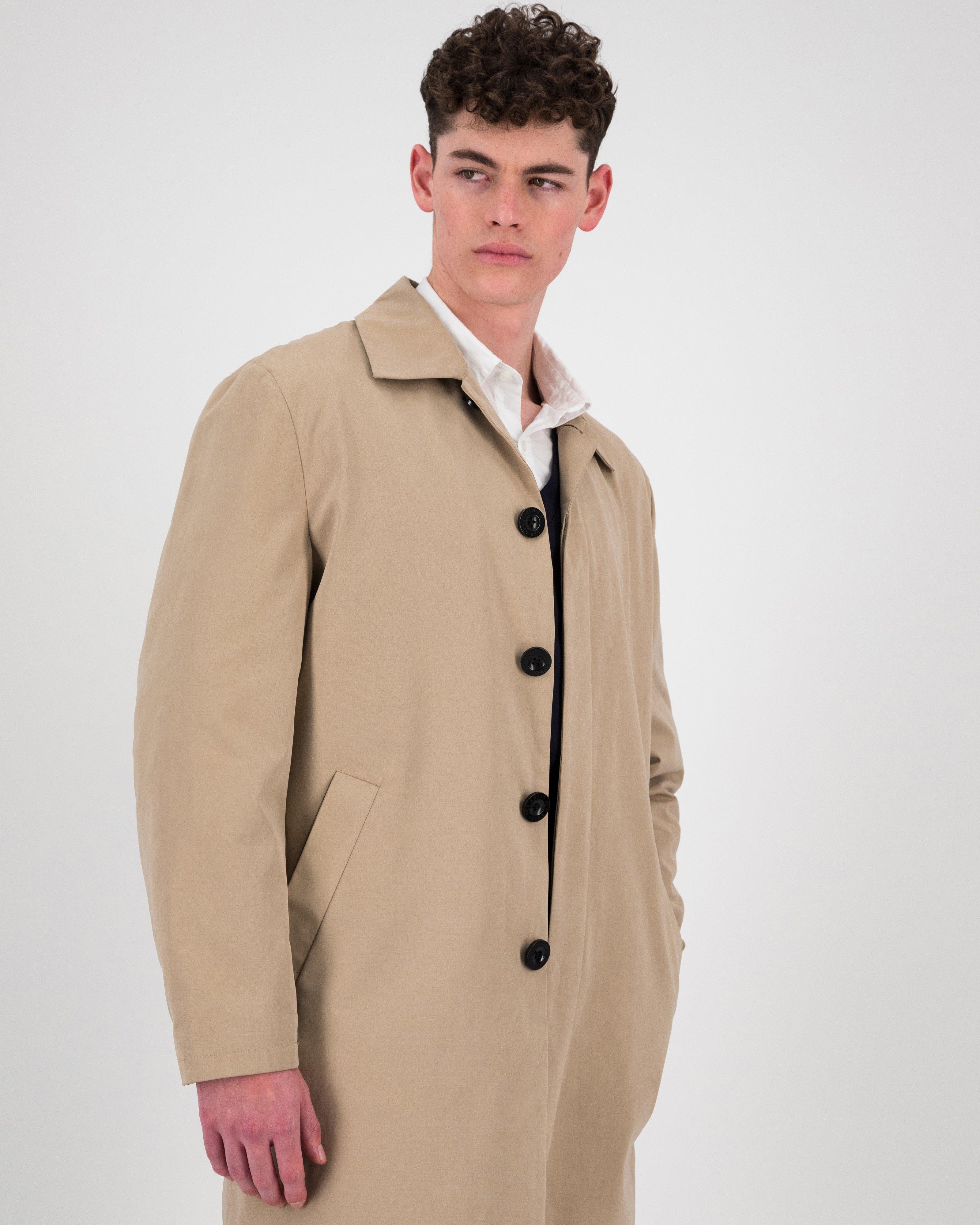 Men’s Max Textured Coat  -  Stone