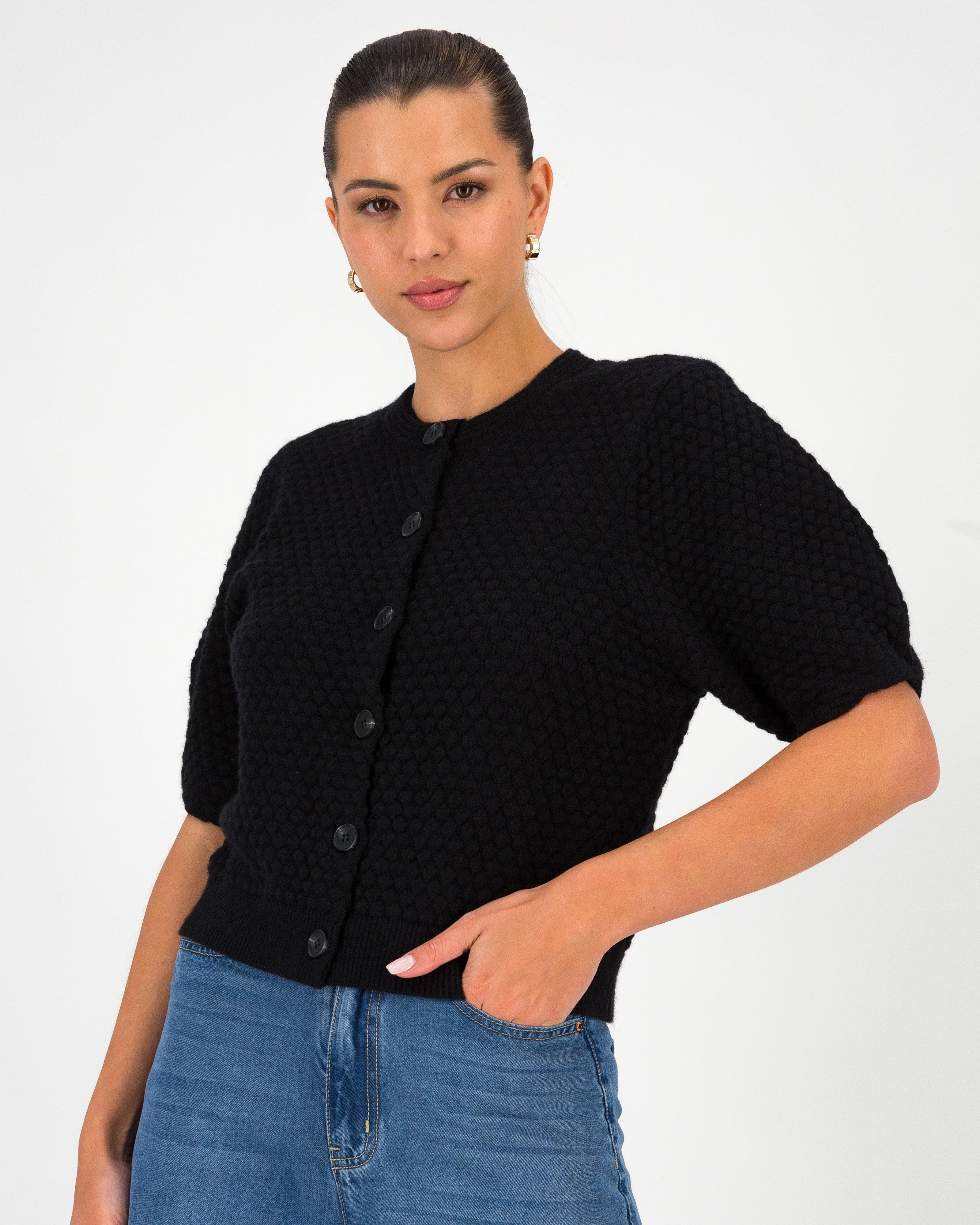 Shazzy Bobble Cardi -  Black