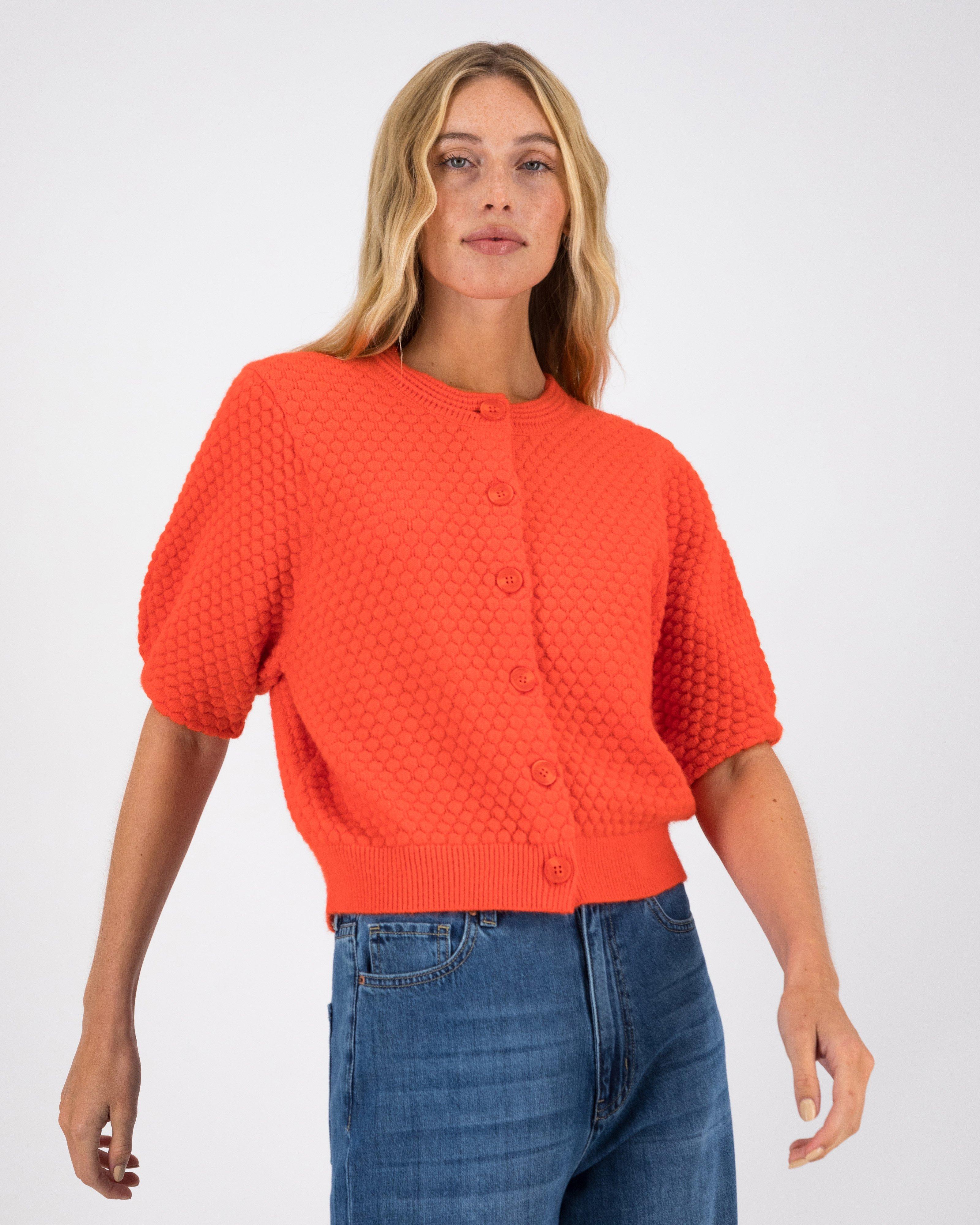 Shazzy Bobble Cardi -  Orange