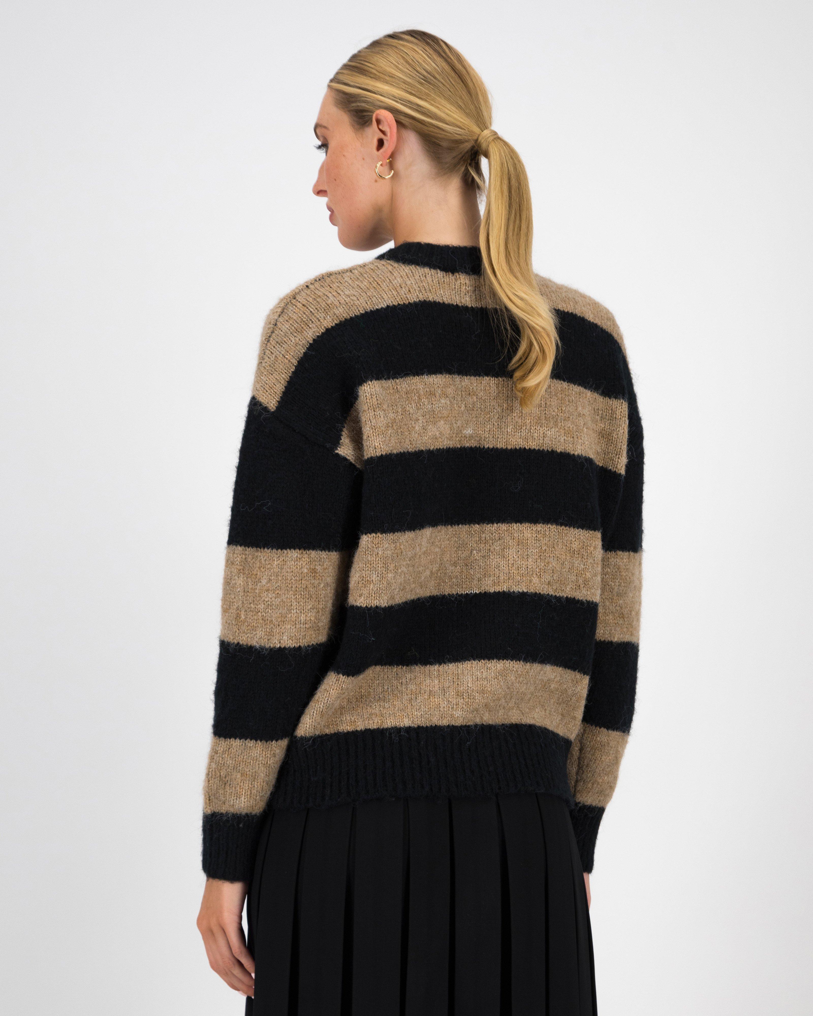 Ahrin Stripe Jumper -  Black