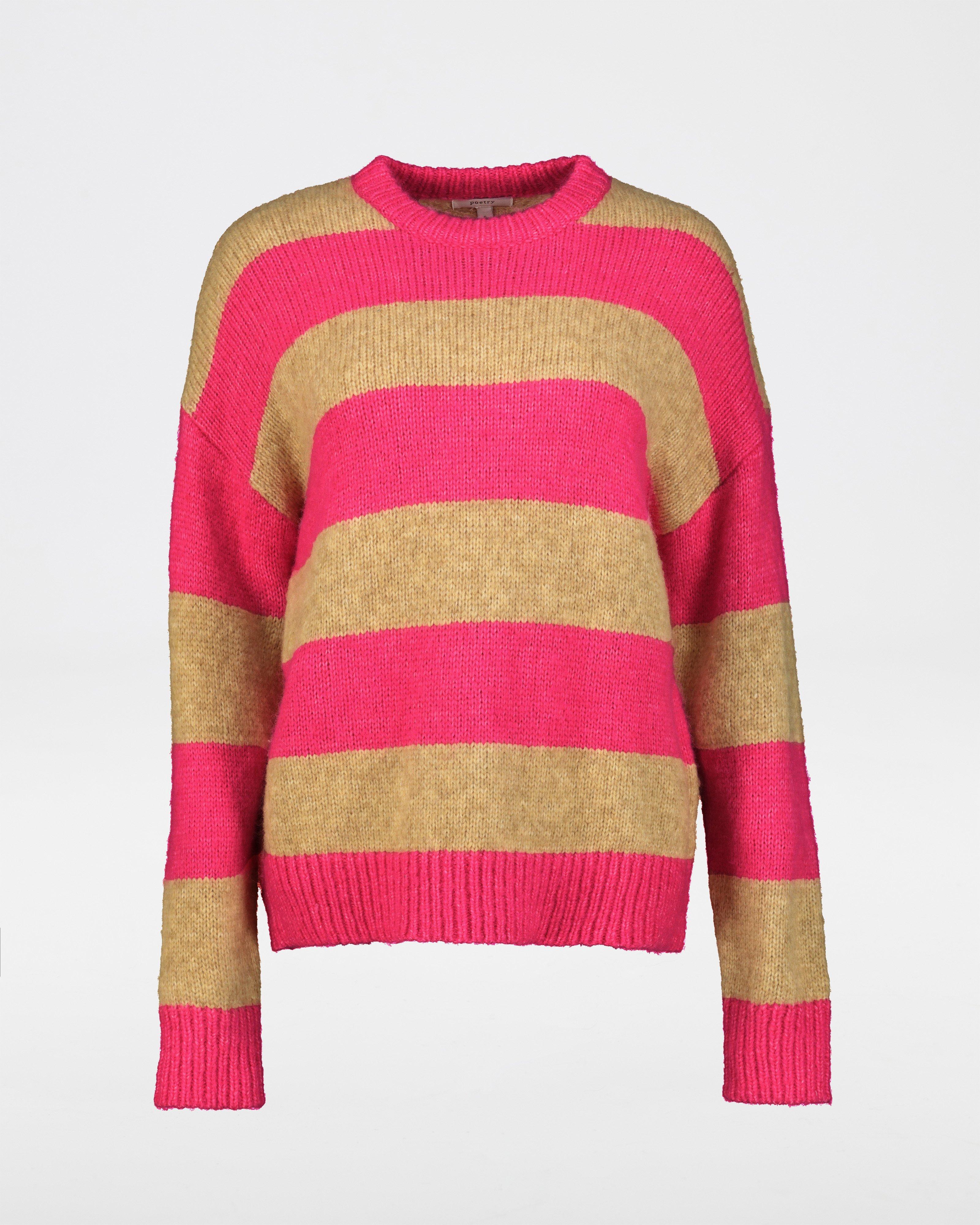 Ahrin Stripe Jumper -  Pink