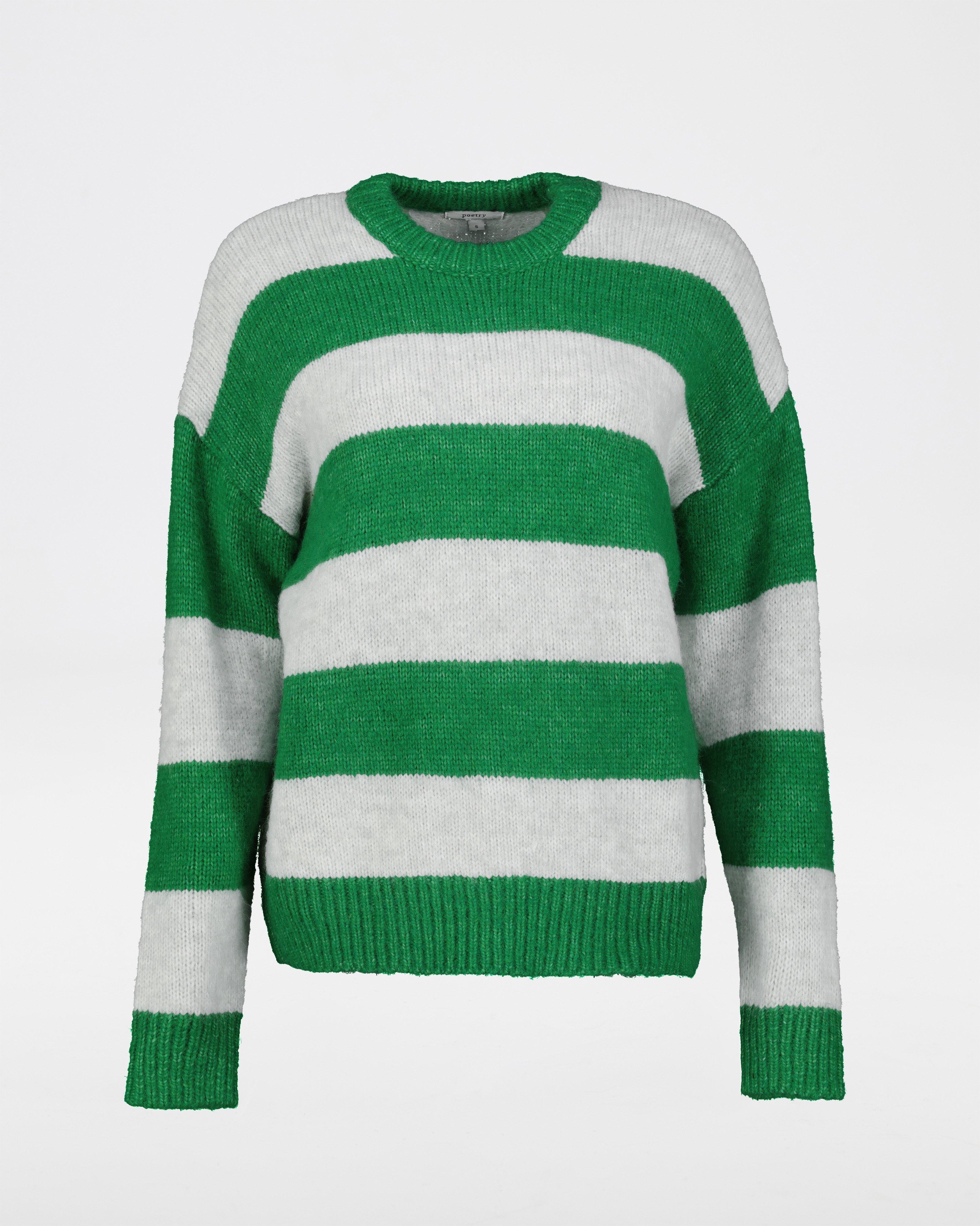 Ahrin Stripe Jumper -  Green