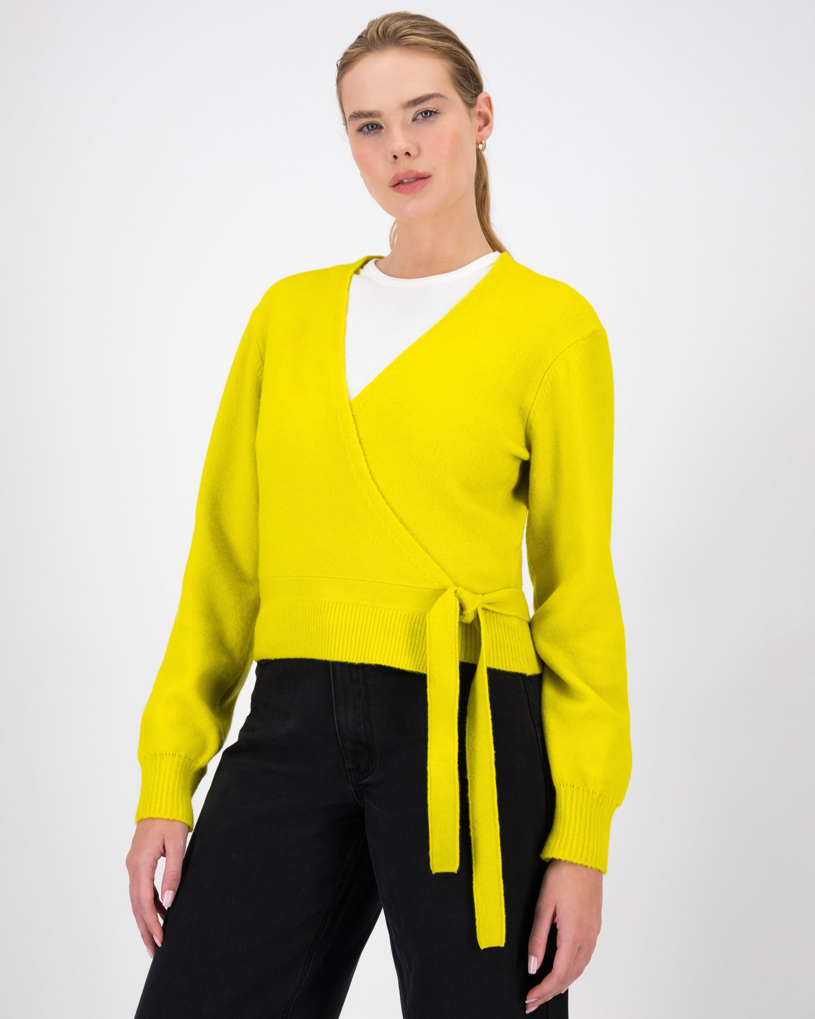 Bailey Wrap Cardigan -  Yellow