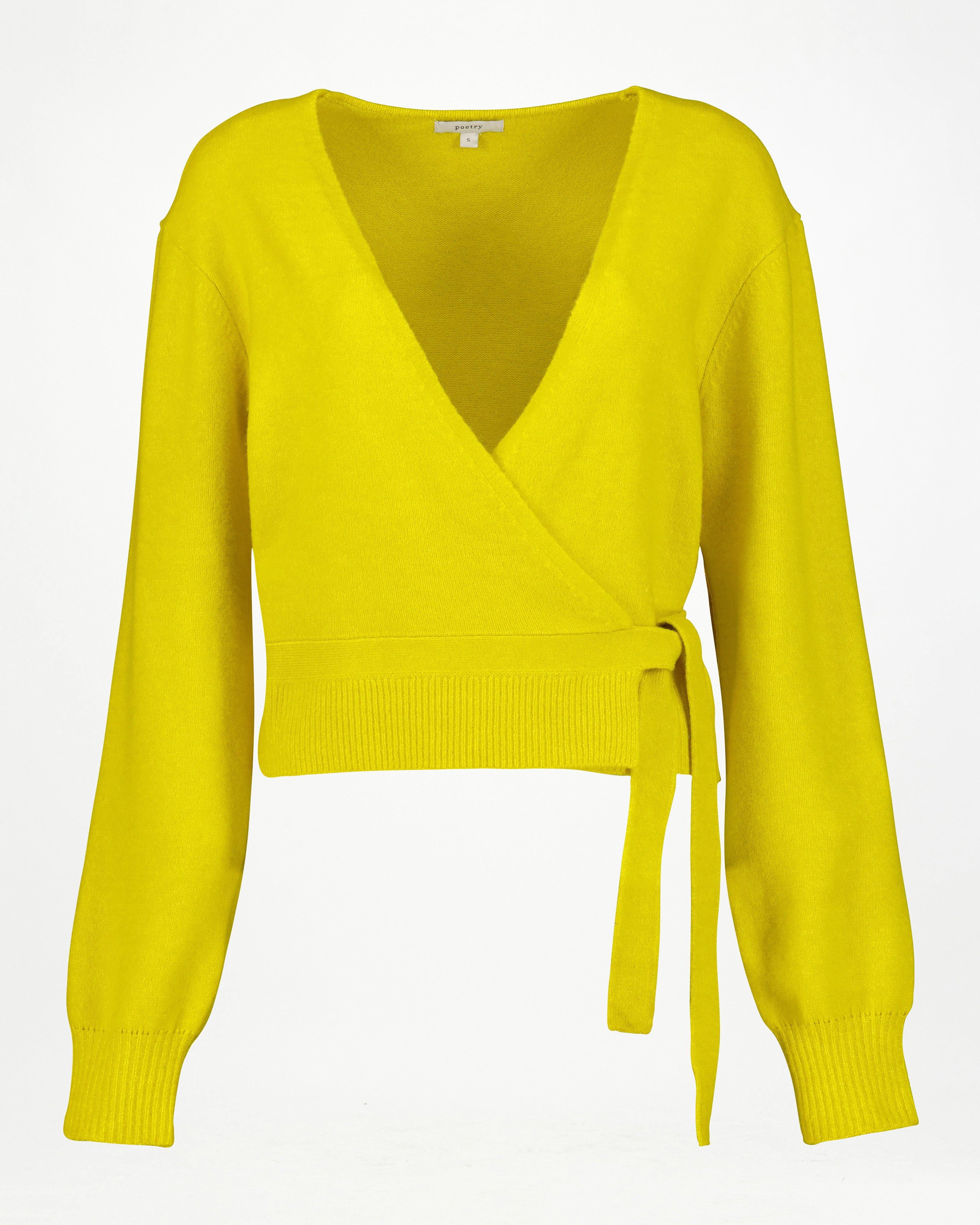 Bailey Wrap Cardigan -  Yellow