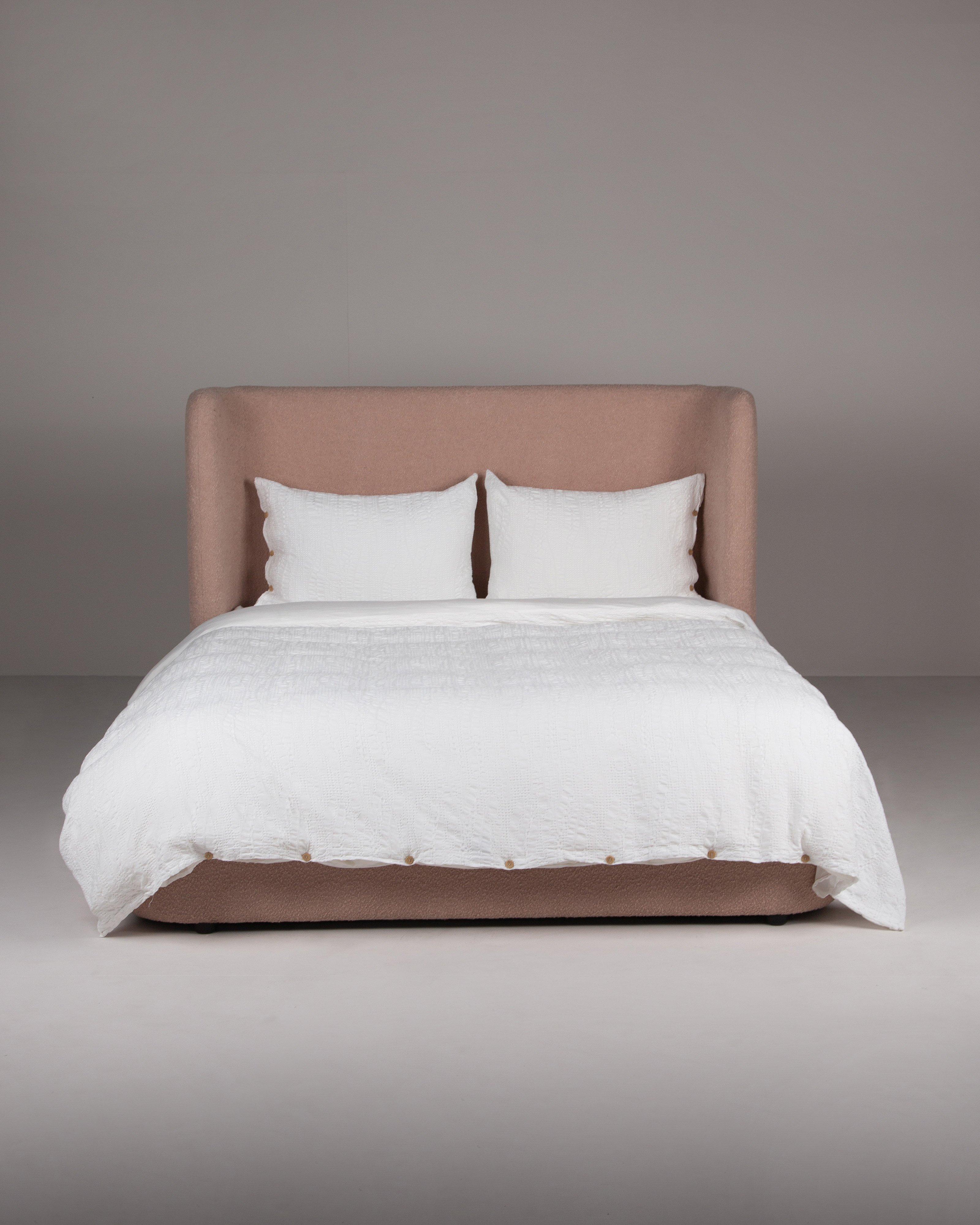 Favo Textured Queen Bedding Set -  White