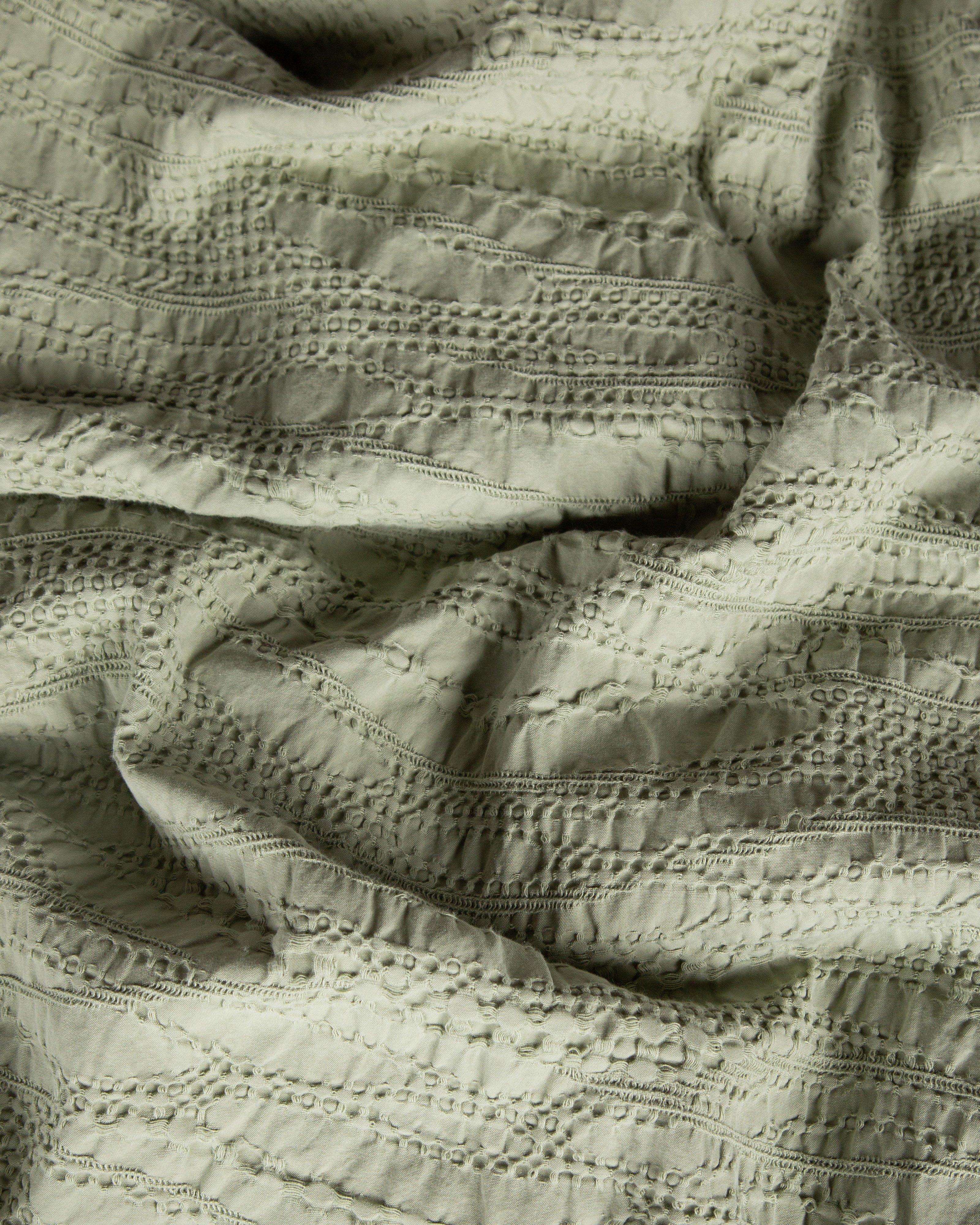 Favo Textured Queen Bedding Set -  Sage