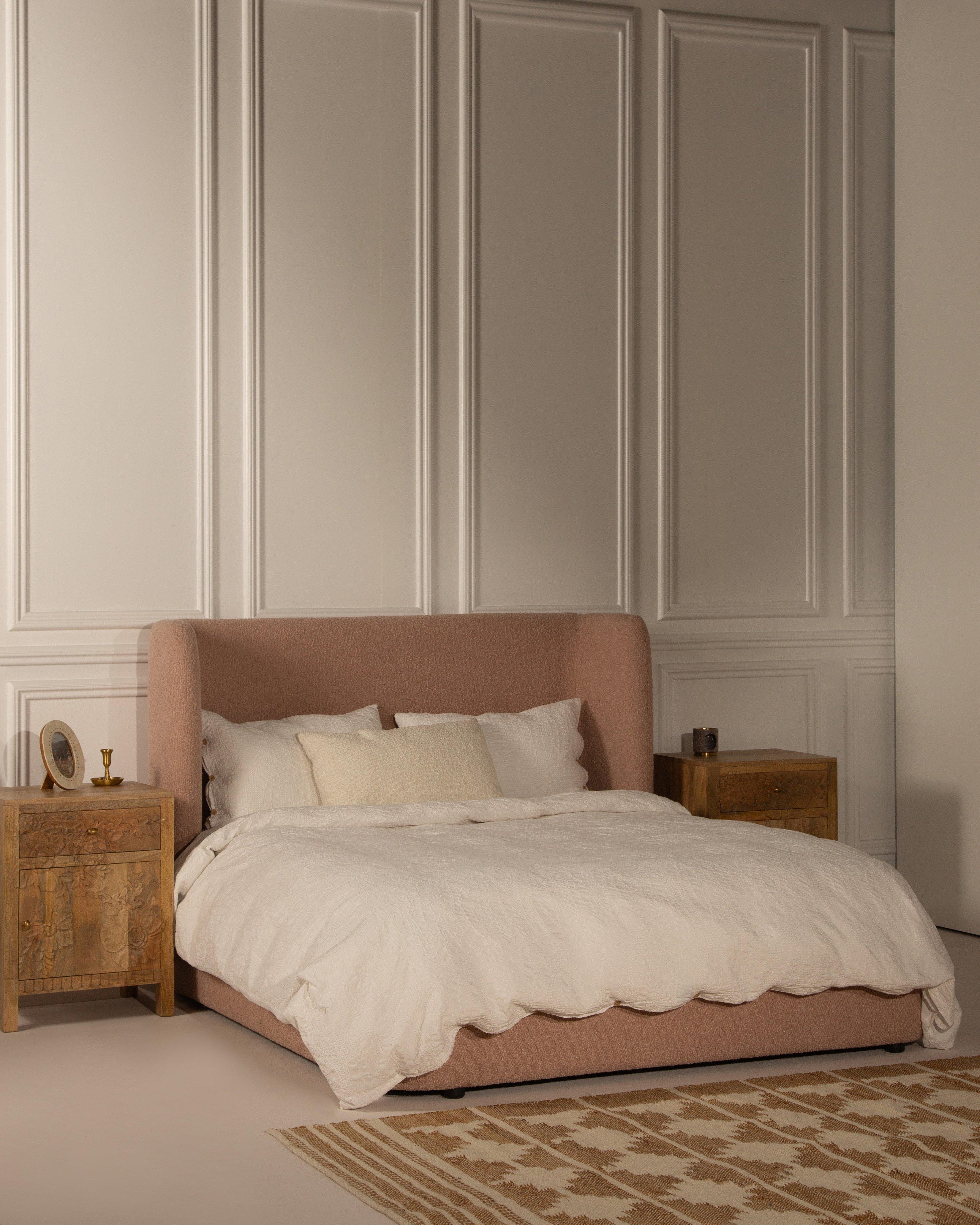 Favo Textured King Bedding Set -  White