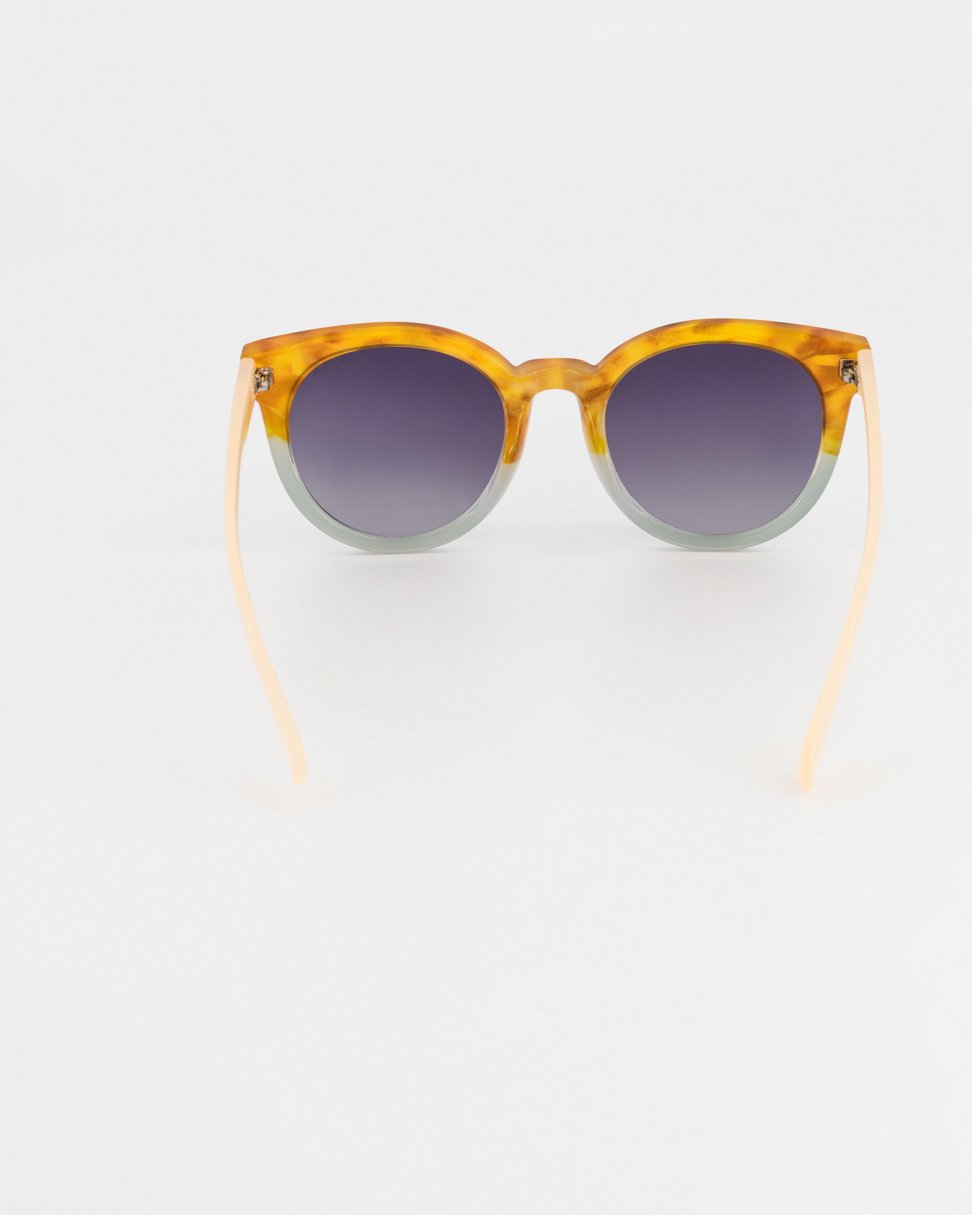 Women’s Retro Round Two-Tone Sunglasses  -  Brown