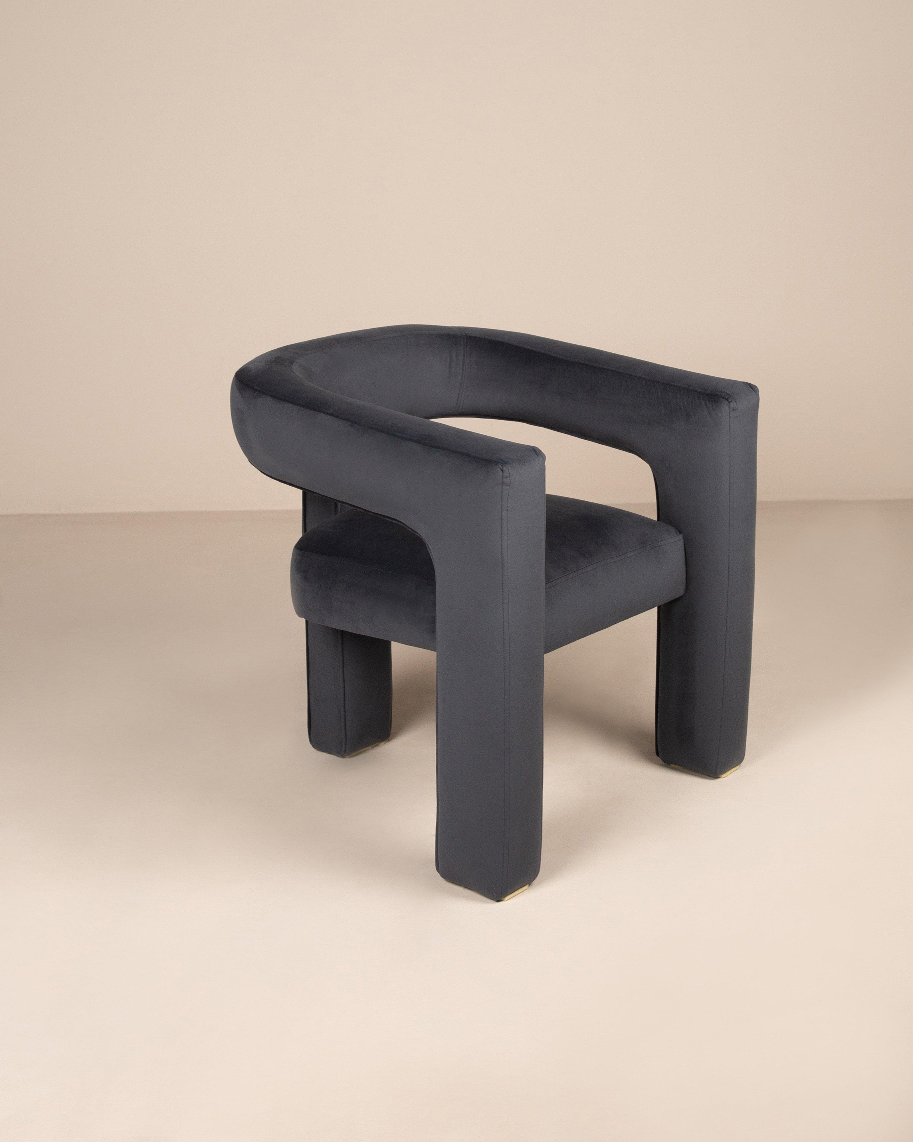 Amore Velvet Dining Chair -  Navy